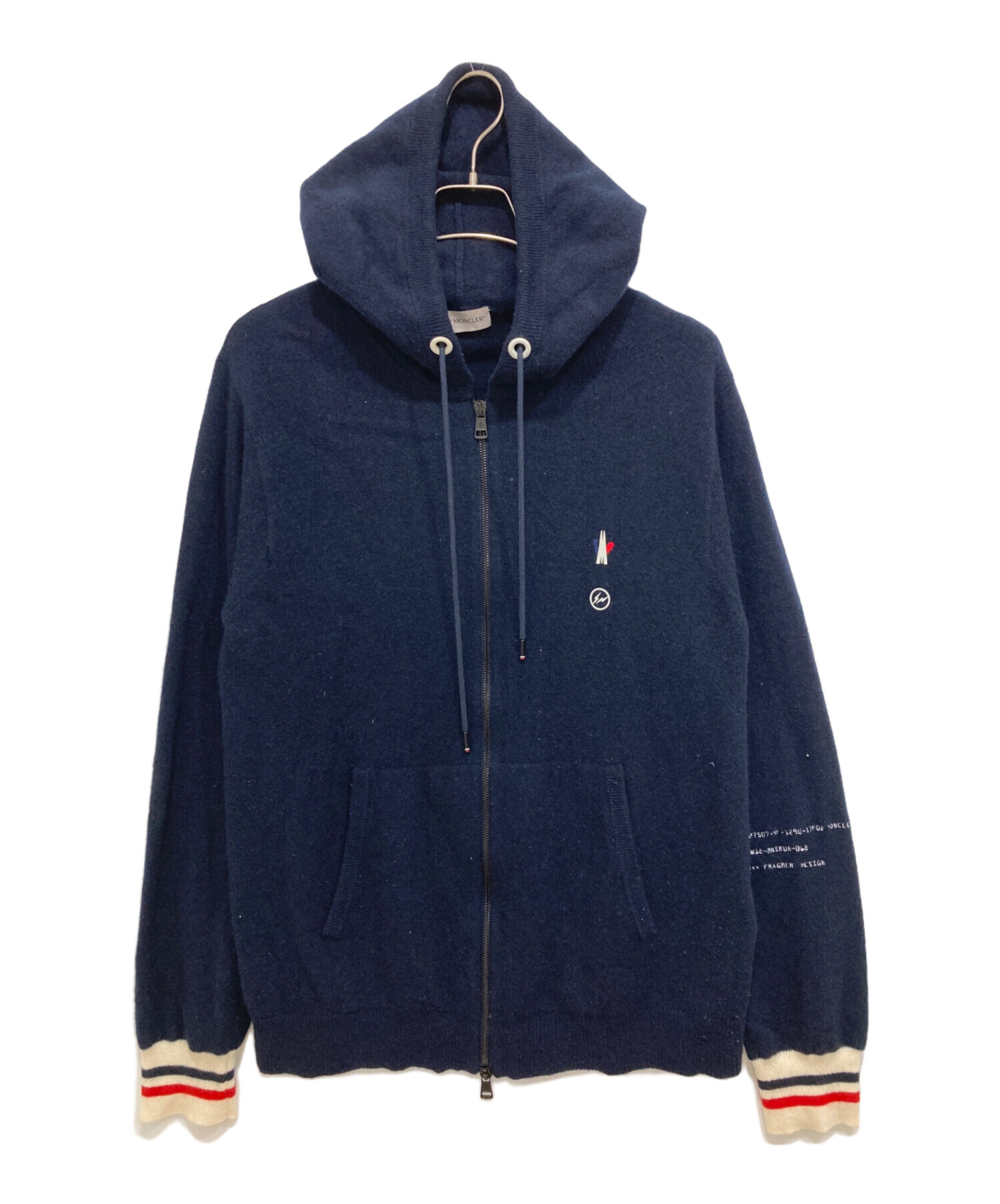 Moncler ネイビー ケーブルニットパーカー 中古・古着通販】MONCLER GENIUS (モンクレール ジーニアス) FRAGMENT
