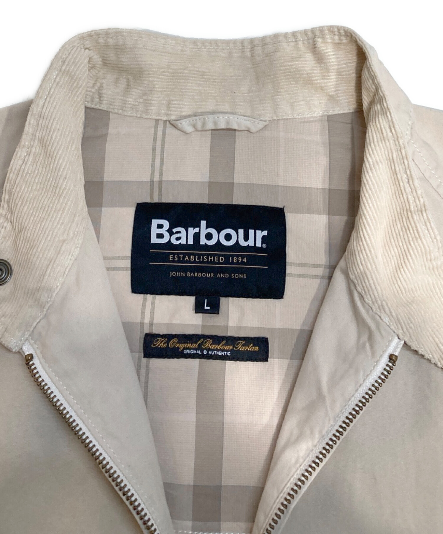 Barbour ベージュ ジャケット ガーメントダイ 【公式通販】
