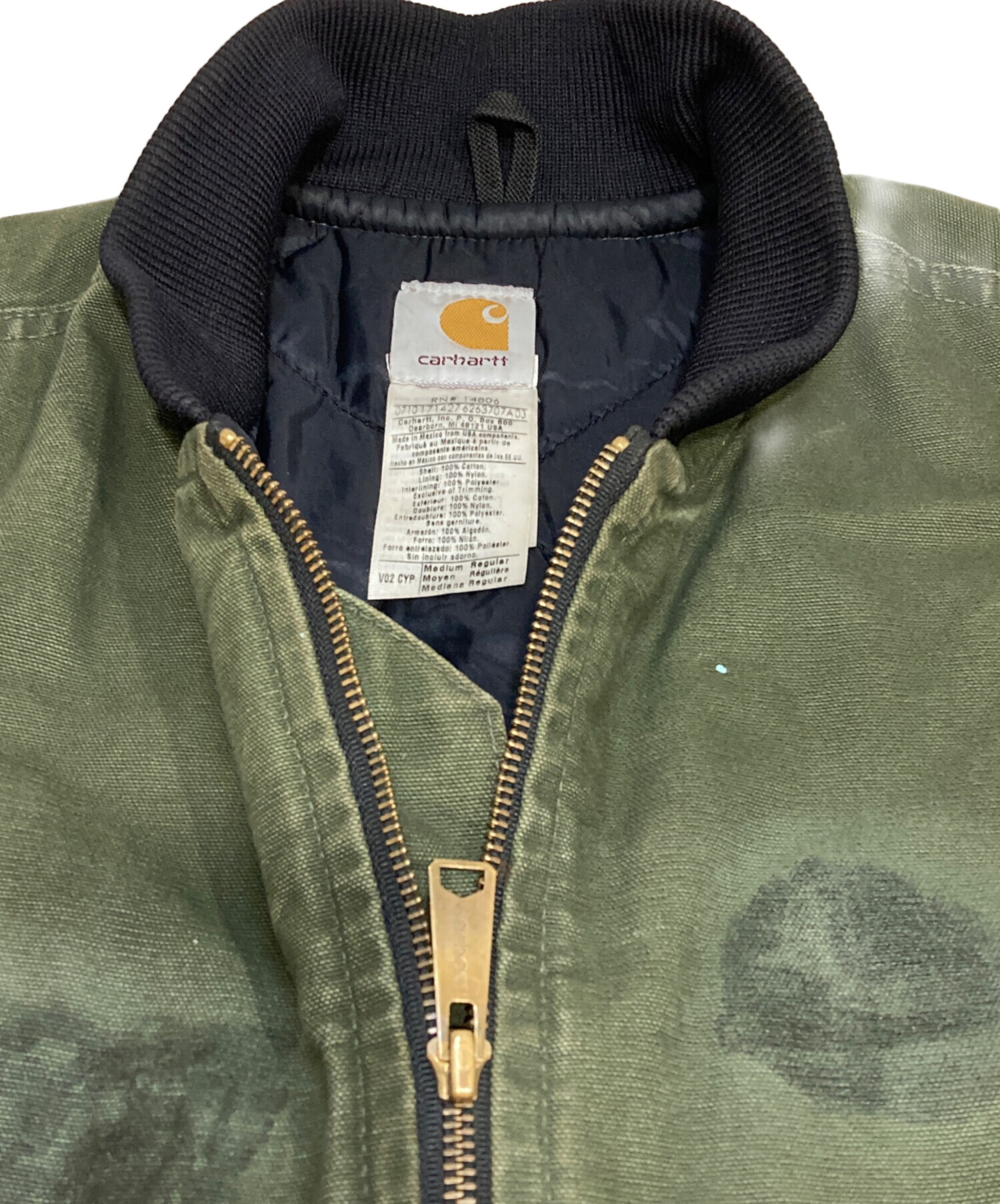 中古・古着通販】CarHartt (カーハート) ダック地中綿ベスト モス