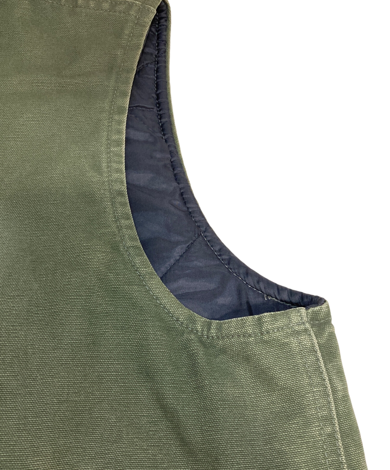 中古・古着通販】CarHartt (カーハート) ダック地中綿ベスト モス