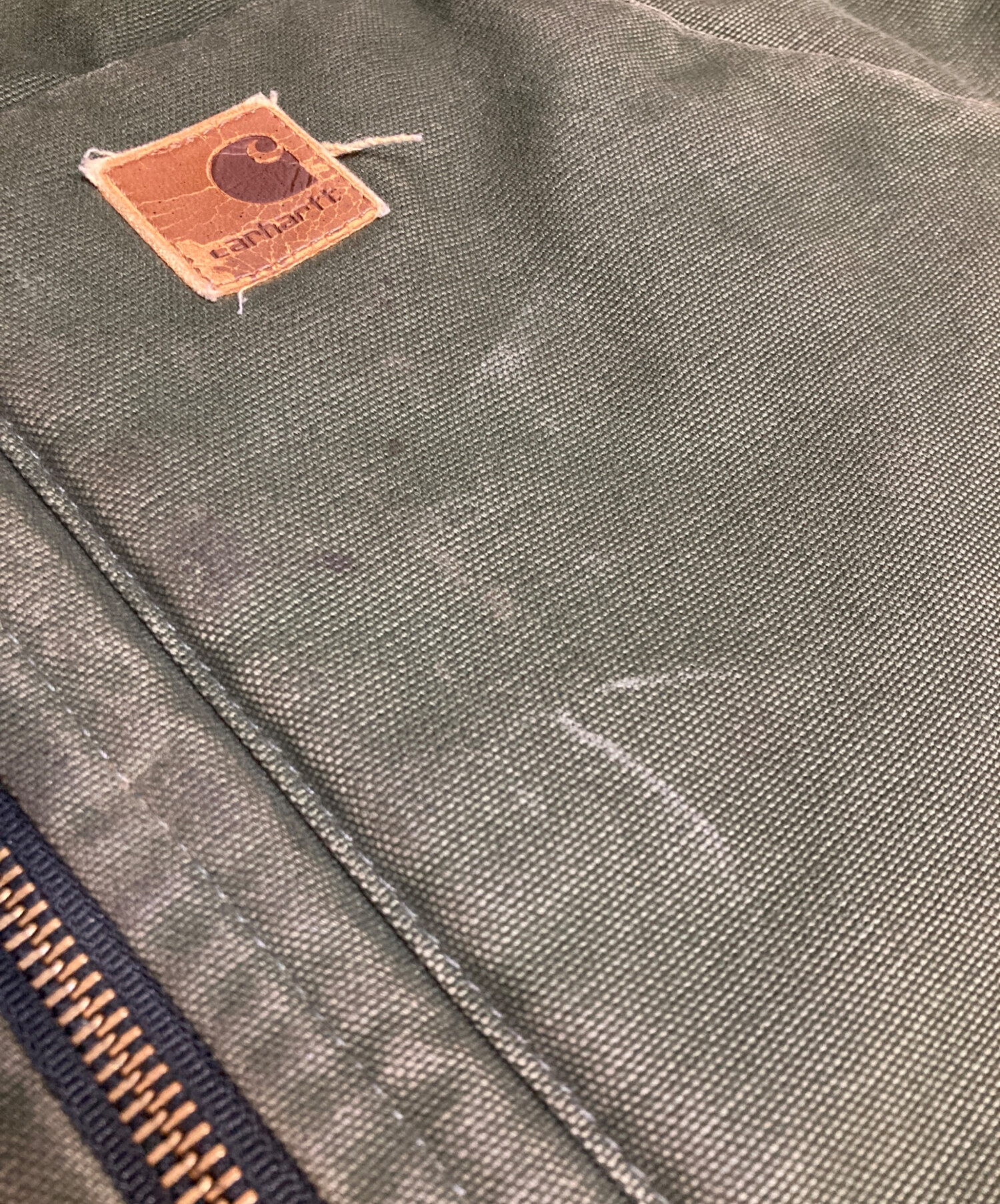 中古・古着通販】CarHartt (カーハート) ダック地中綿ベスト モス