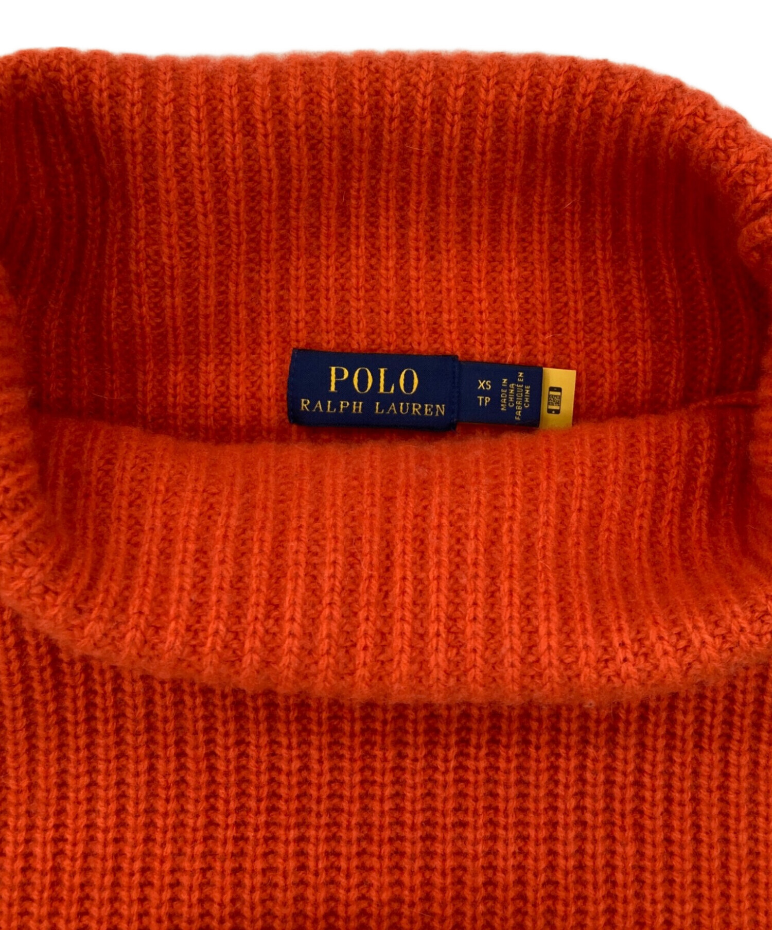 Polo Ralph Lauren オレンジ ハイネック セーター S POLO RALPH LAUREN 