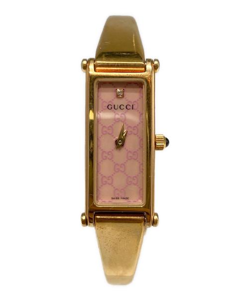 グッチ GUCCI 1500L レディース 腕時計 1P ダイヤモンド 中古・古着通販】GUCCI (グッチ) 1Pダイヤ 1500Lリストウォッチ ピンク