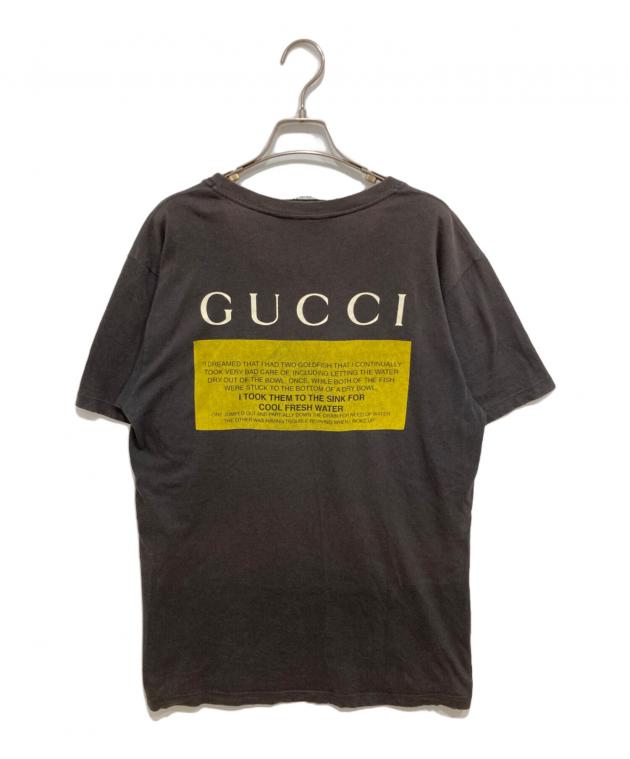 中古・古着通販】GUCCI (グッチ) BLACK CAT PRINT TEE ブラック サイズ 