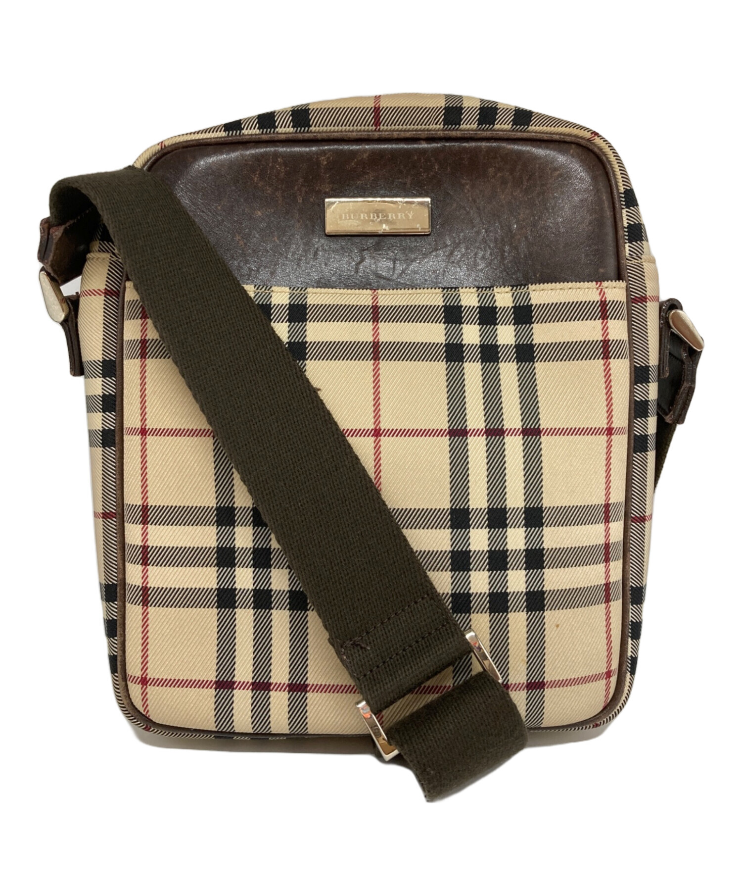 中古・古着通販】BURBERRY (バーバリー) ノバチェックショルダーバッグ 