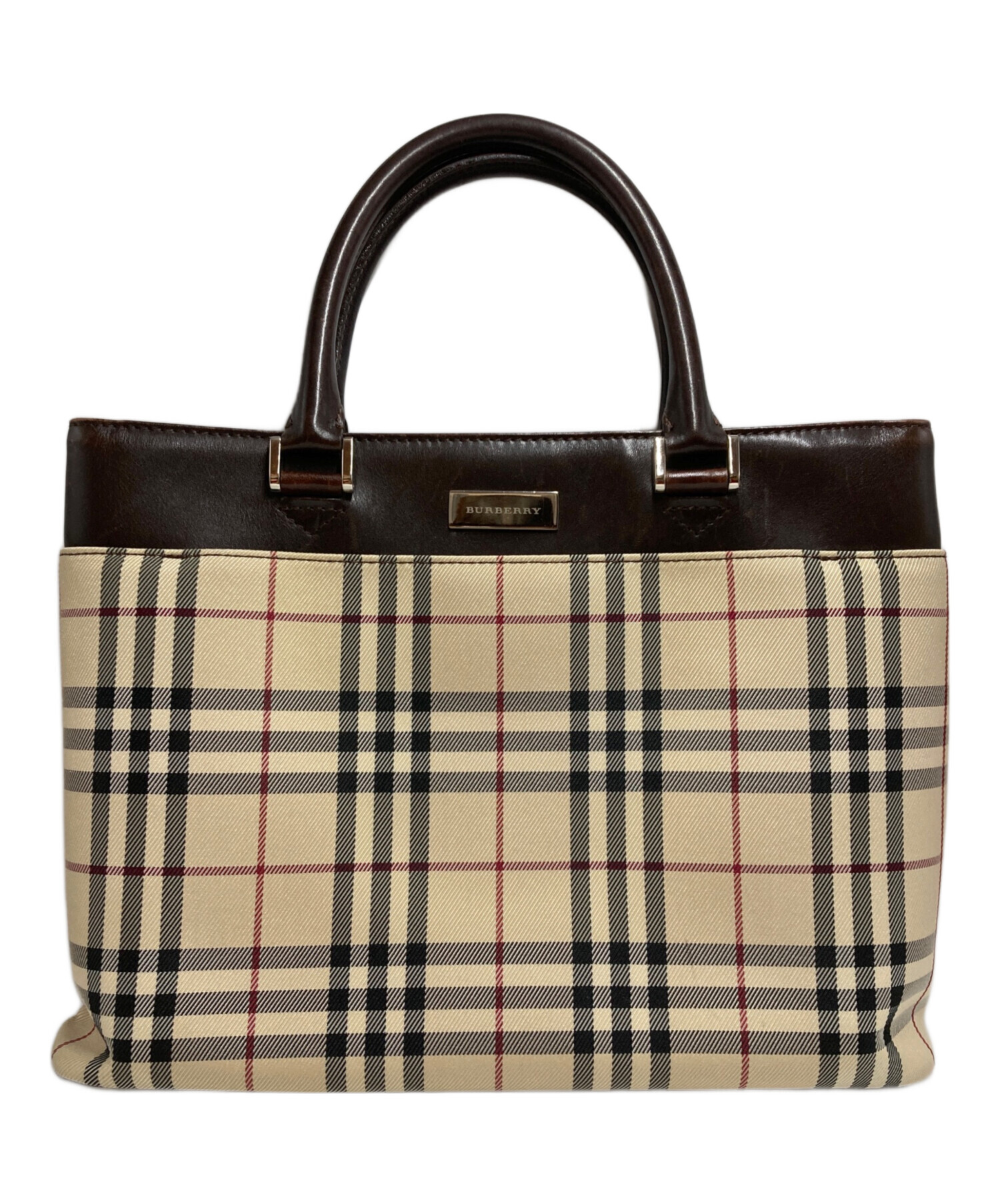 中古・古着通販】BURBERRY (バーバリー) ノバチェックトートバッグ 