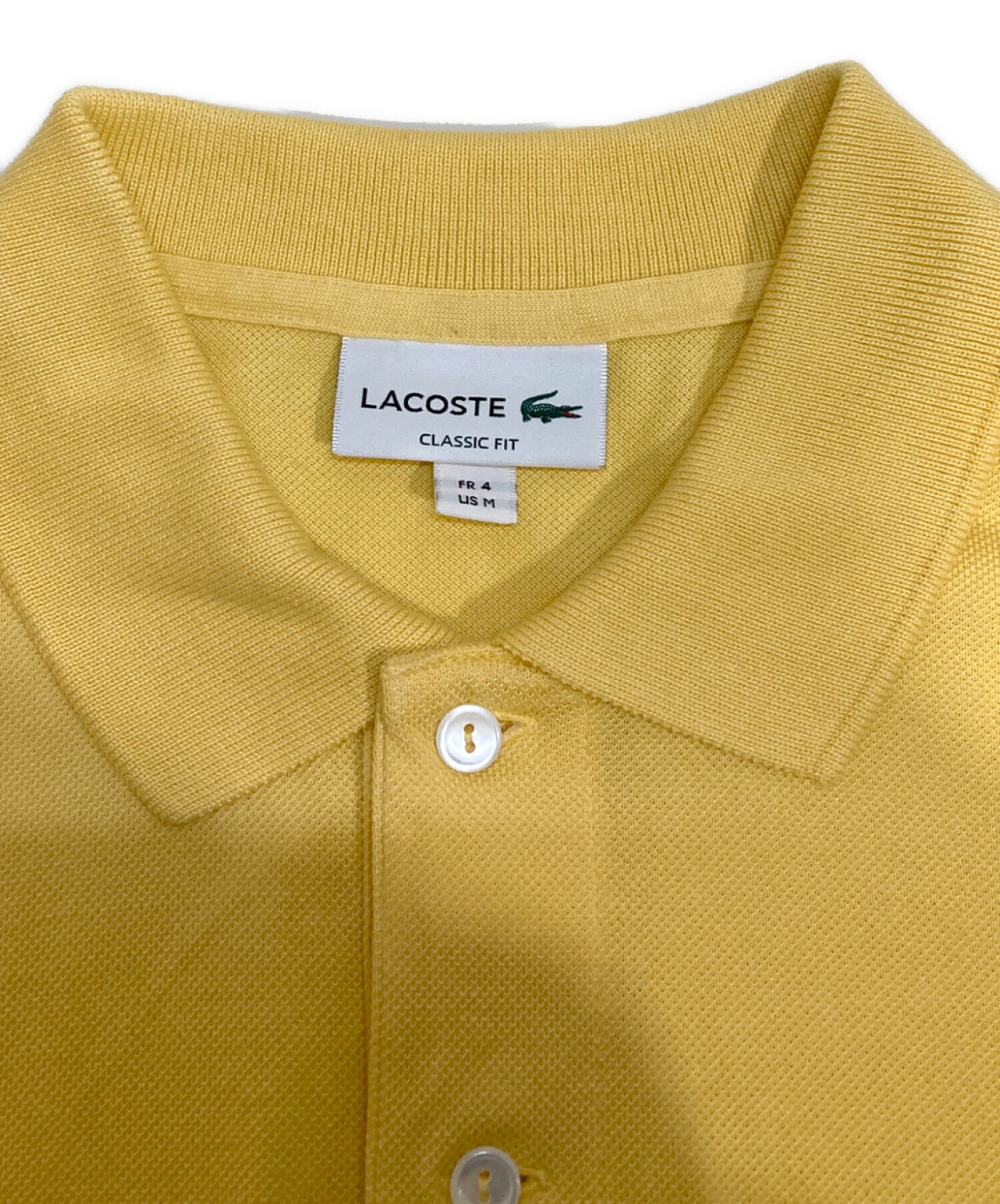 中古・古着通販】LACOSTE (ラコステ) ポロシャツ イエロー サイズ:M 