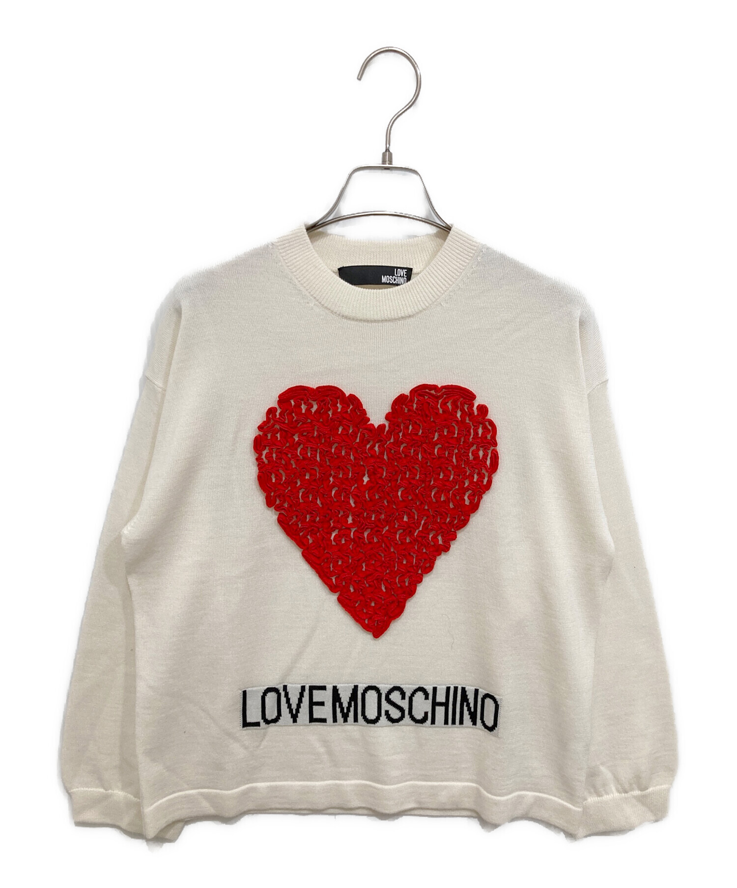 中古・古着通販】LOVE MOSCHINO (ラブモスキーノ) Textured Heart Knit 