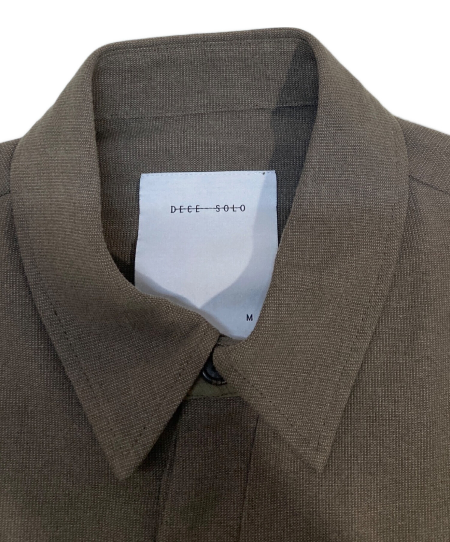 中古・古着通販】DECESOLO (DECESOLO) 切替シャツジャケット カーキ 