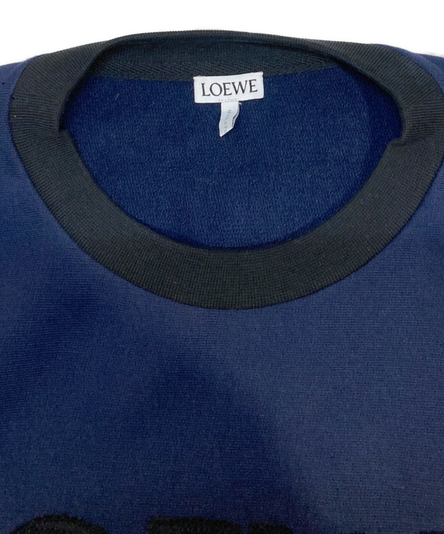 中古・古着通販】LOEWE (ロエベ) 袖ボリュームロゴスウェット ネイビー