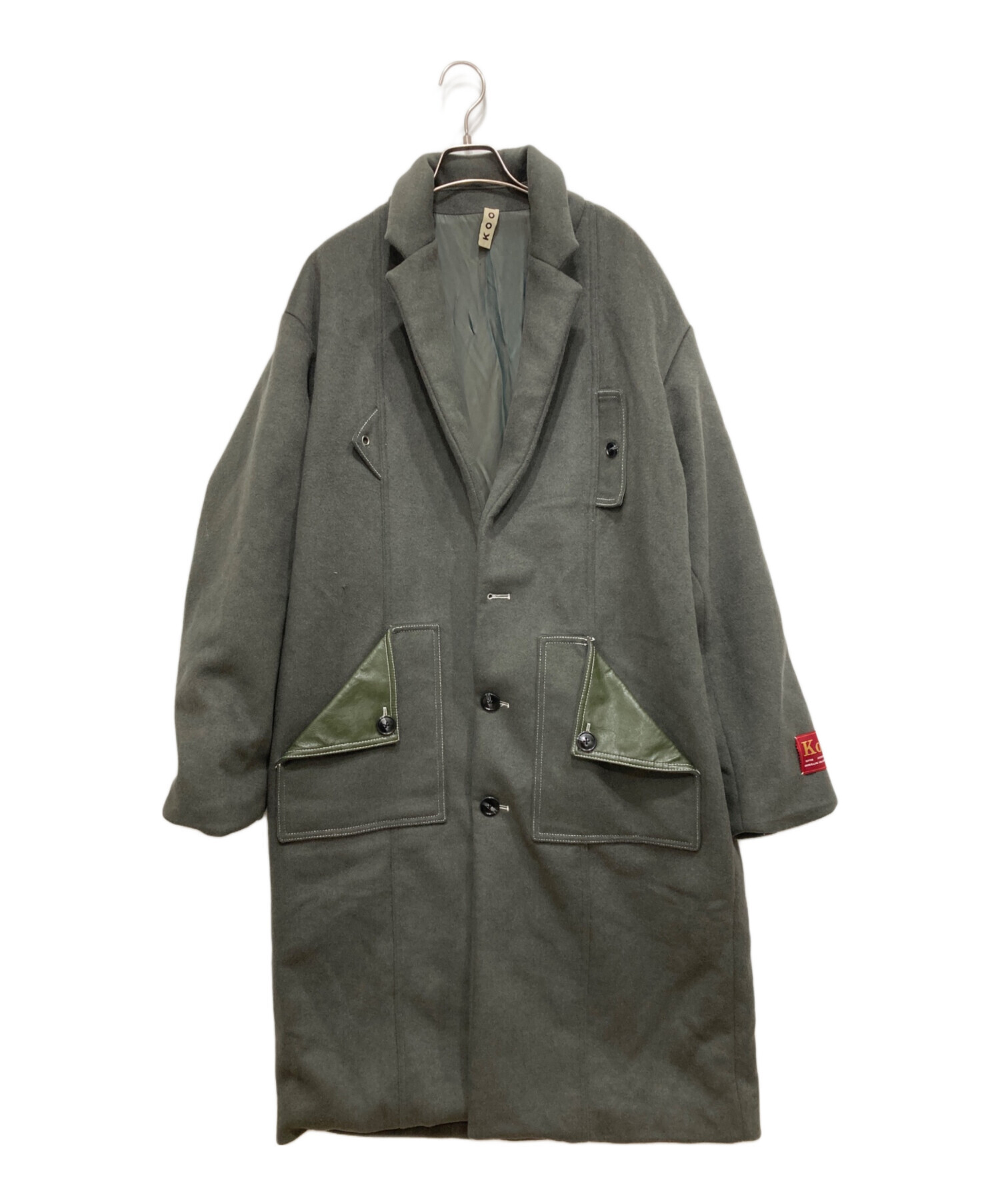 印　KOOI STITCHCHESTER COAT 2023AW 中古・古着通販】KOOI (コーイ) STITCH CHESTER COAT オリーブ サイズ