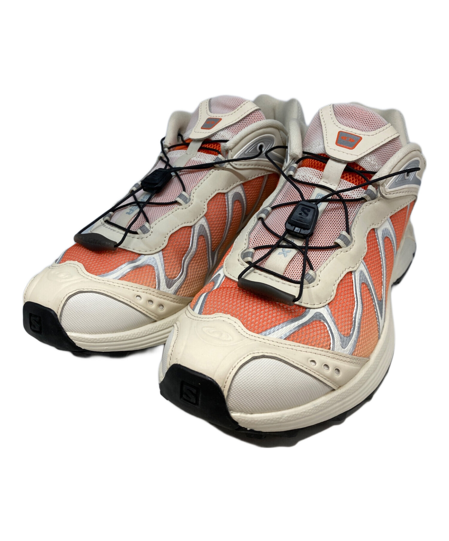 【中古】未使用品 サロモン Salomon XT-WHISPER スニーカー シューズ US8.5 26.5?p ベージュ/オレンジ 477617 メンズ 中古・古着通販】SALOMON (サロモン) XT-WHISPER アイボリー×オレンジ