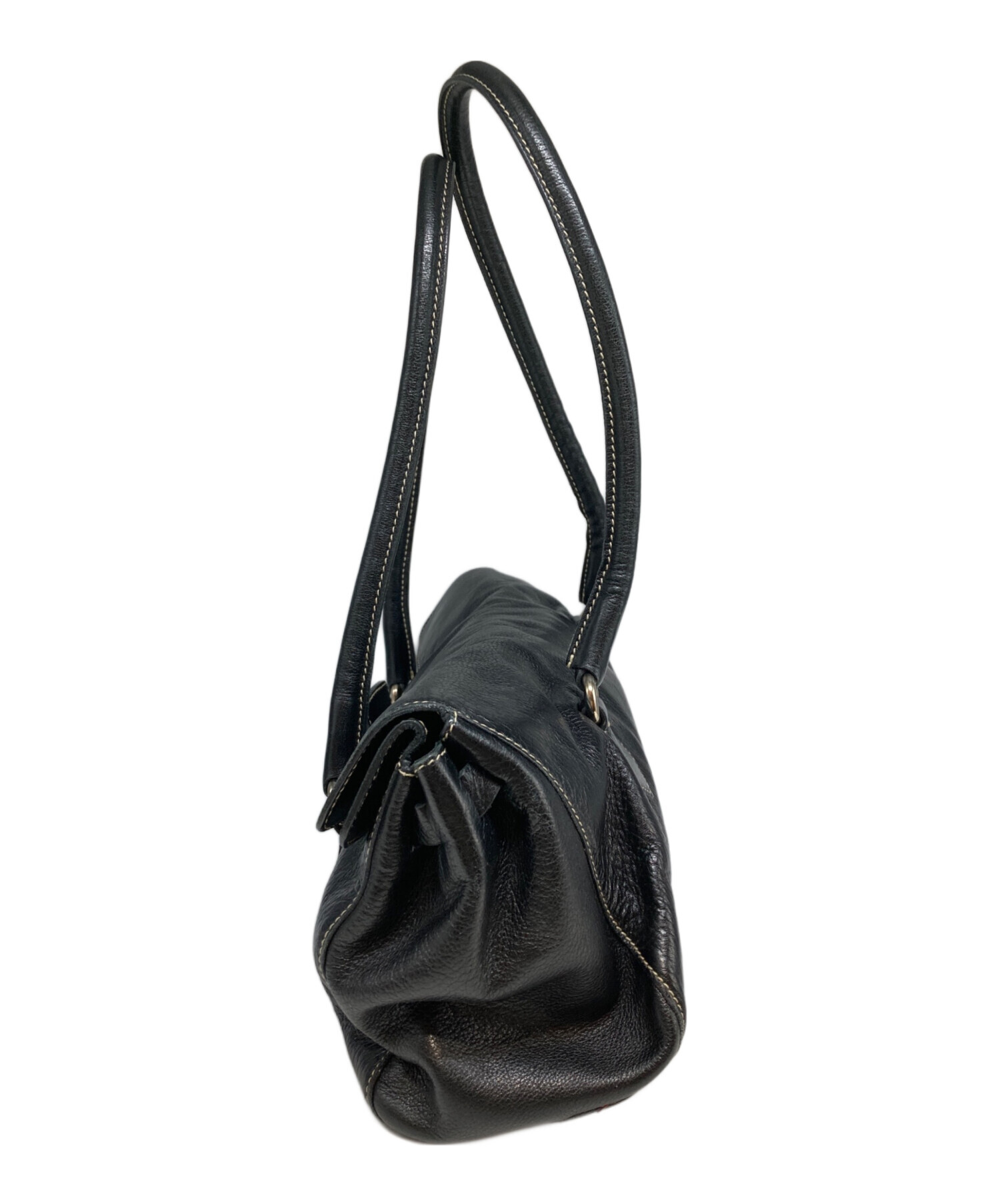 中古・古着通販】PRADA (プラダ) レザーハンドバッグ ブラック