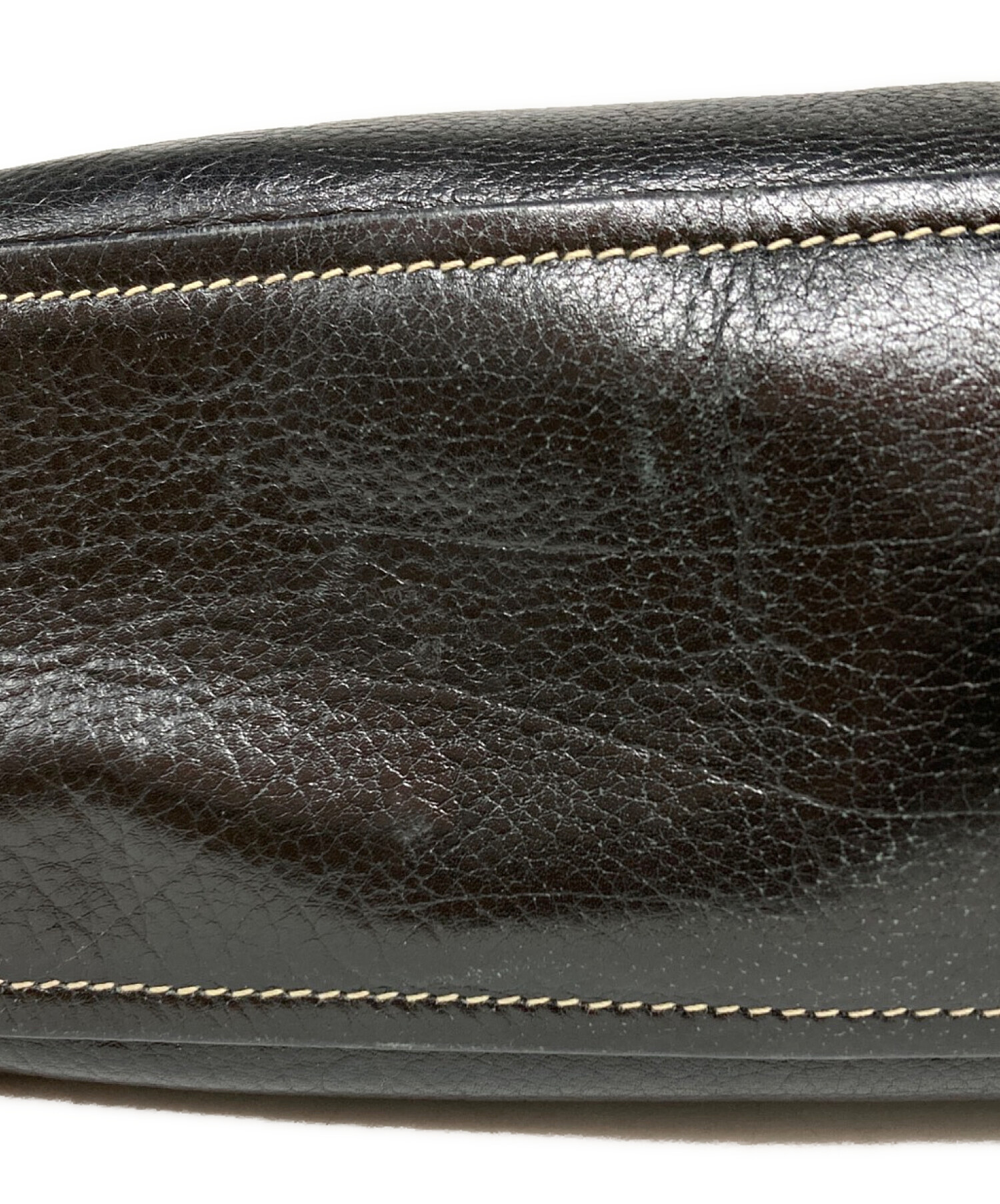 中古・古着通販】PRADA (プラダ) レザーハンドバッグ ブラック