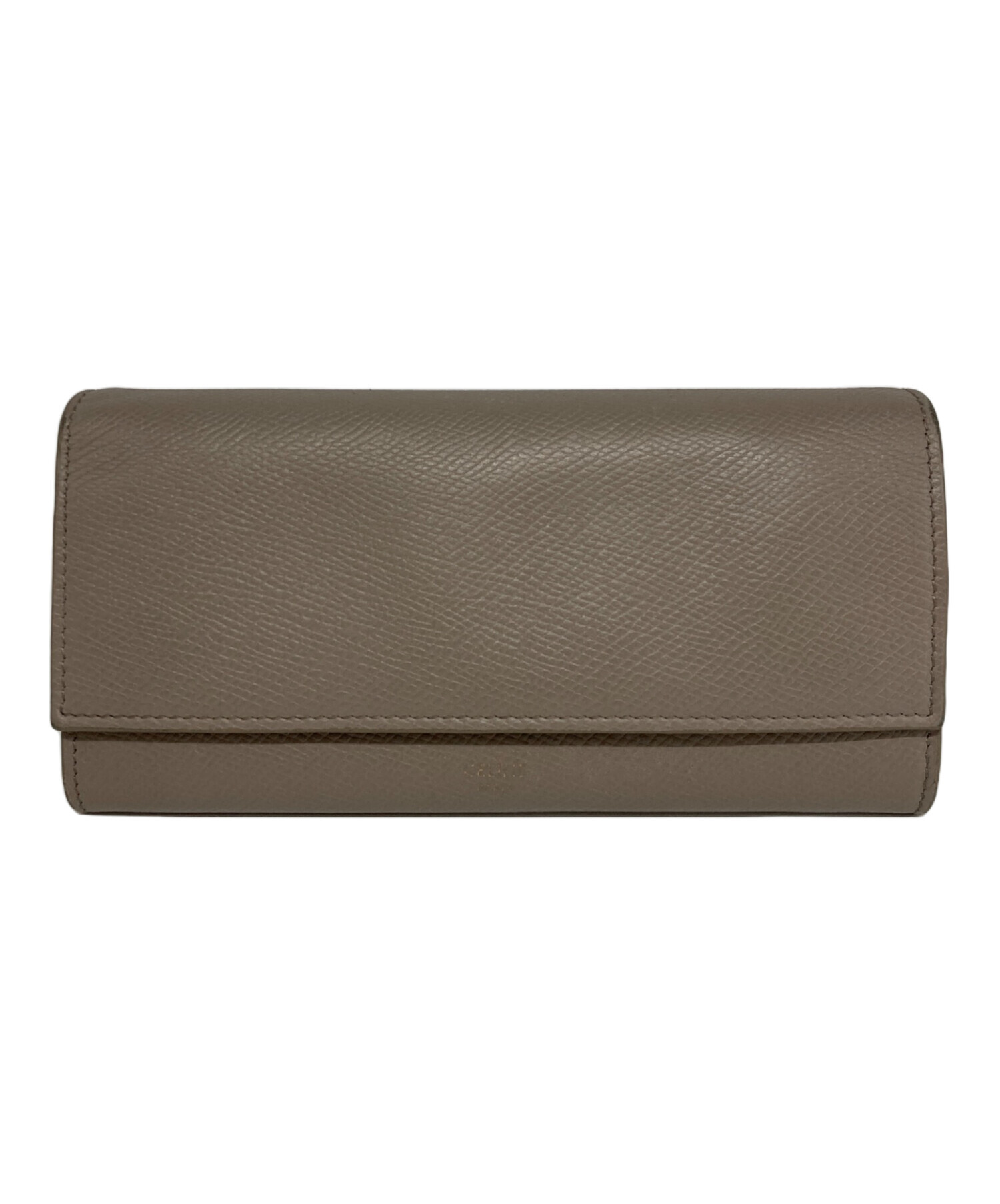 中古・古着通販】CELINE (セリーヌ) ラージフラップウォレット グレー 