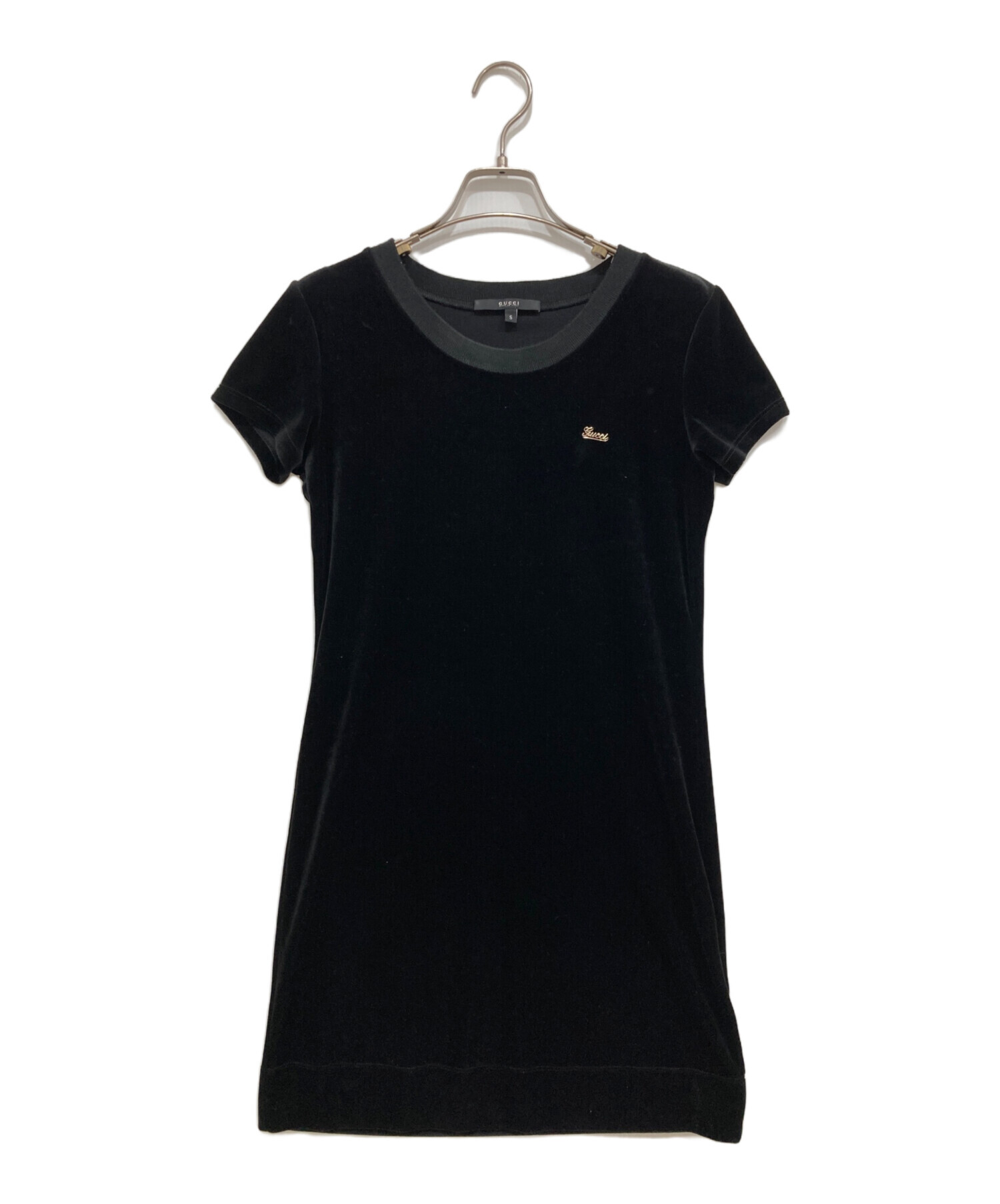 中古・古着通販】GUCCI (グッチ) ベロアワンピース ブラック サイズ:S 