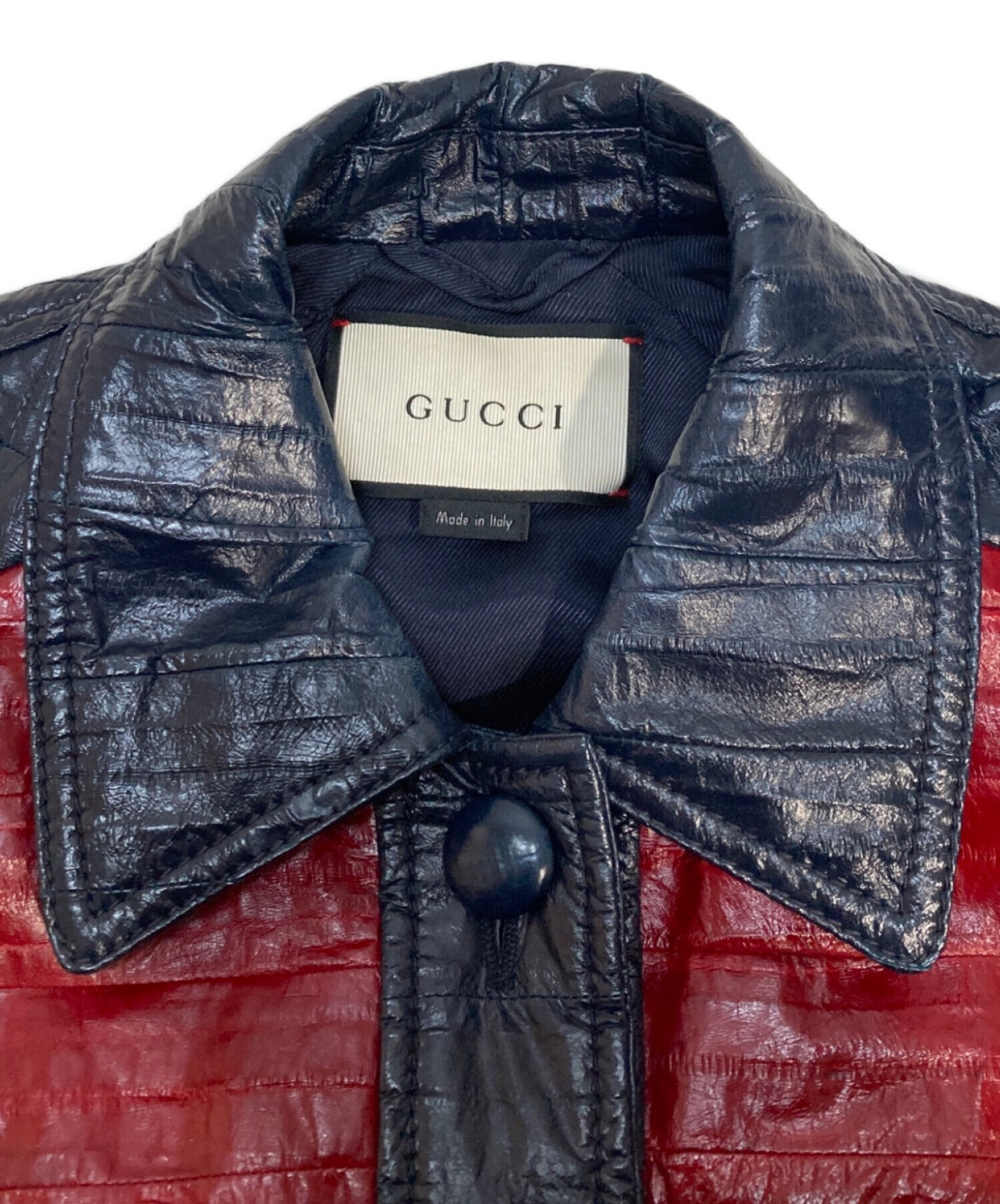 中古・古着通販】GUCCI (グッチ) イールスキンレザージャケット