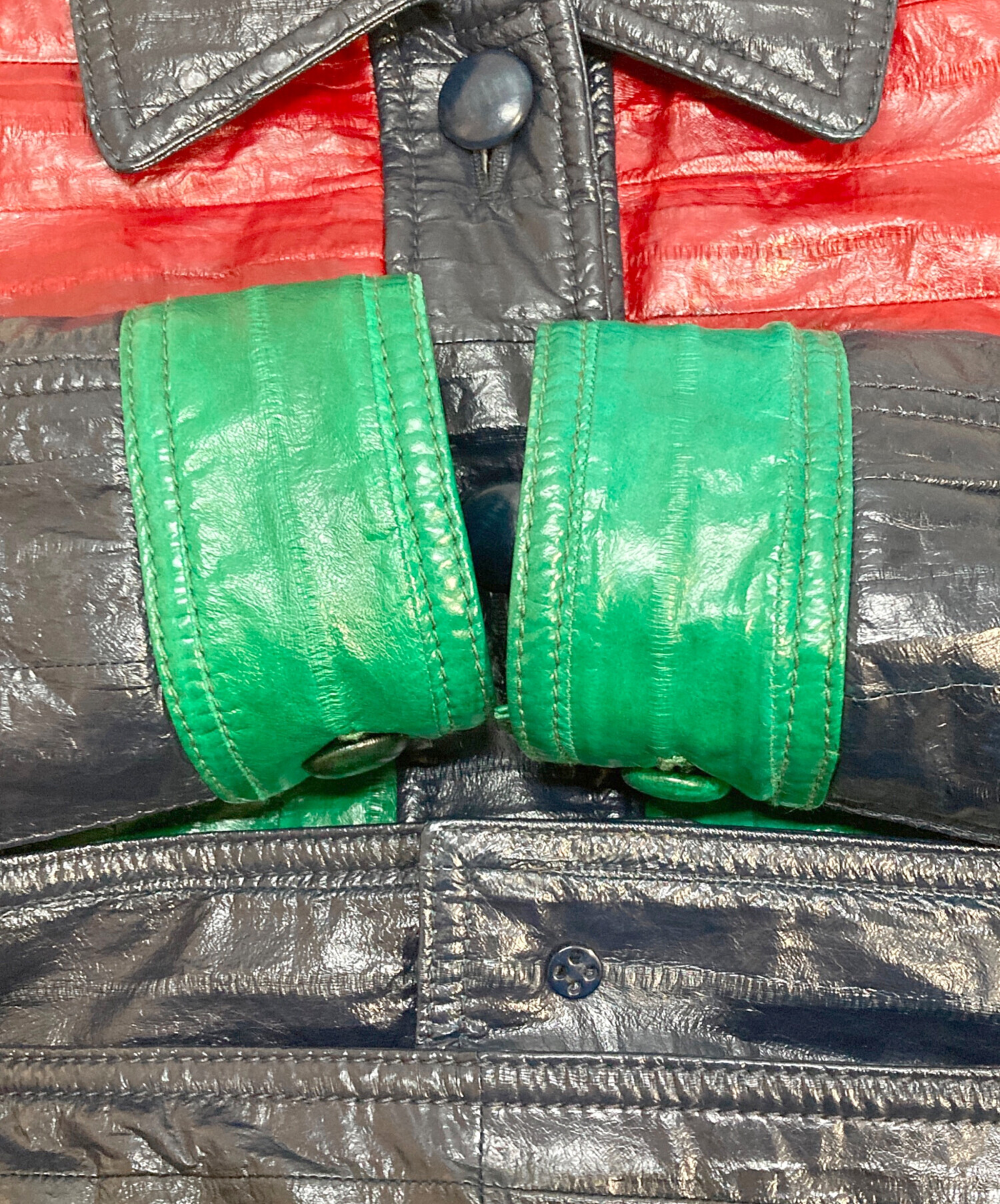 中古・古着通販】GUCCI (グッチ) イールスキンレザージャケット
