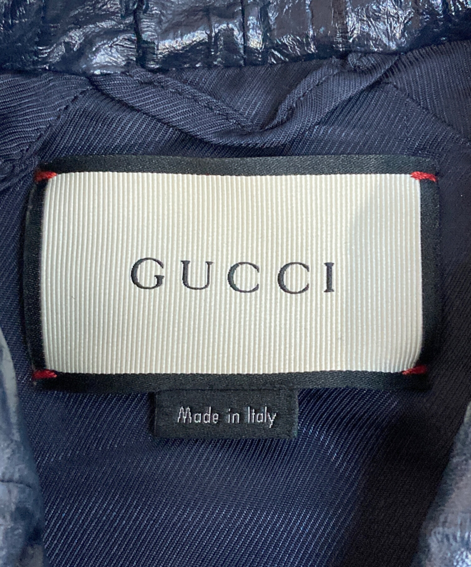 中古・古着通販】GUCCI (グッチ) イールスキンレザージャケット