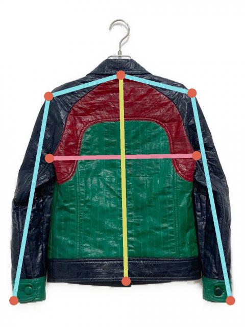 中古・古着通販】GUCCI (グッチ) イールスキンレザージャケット