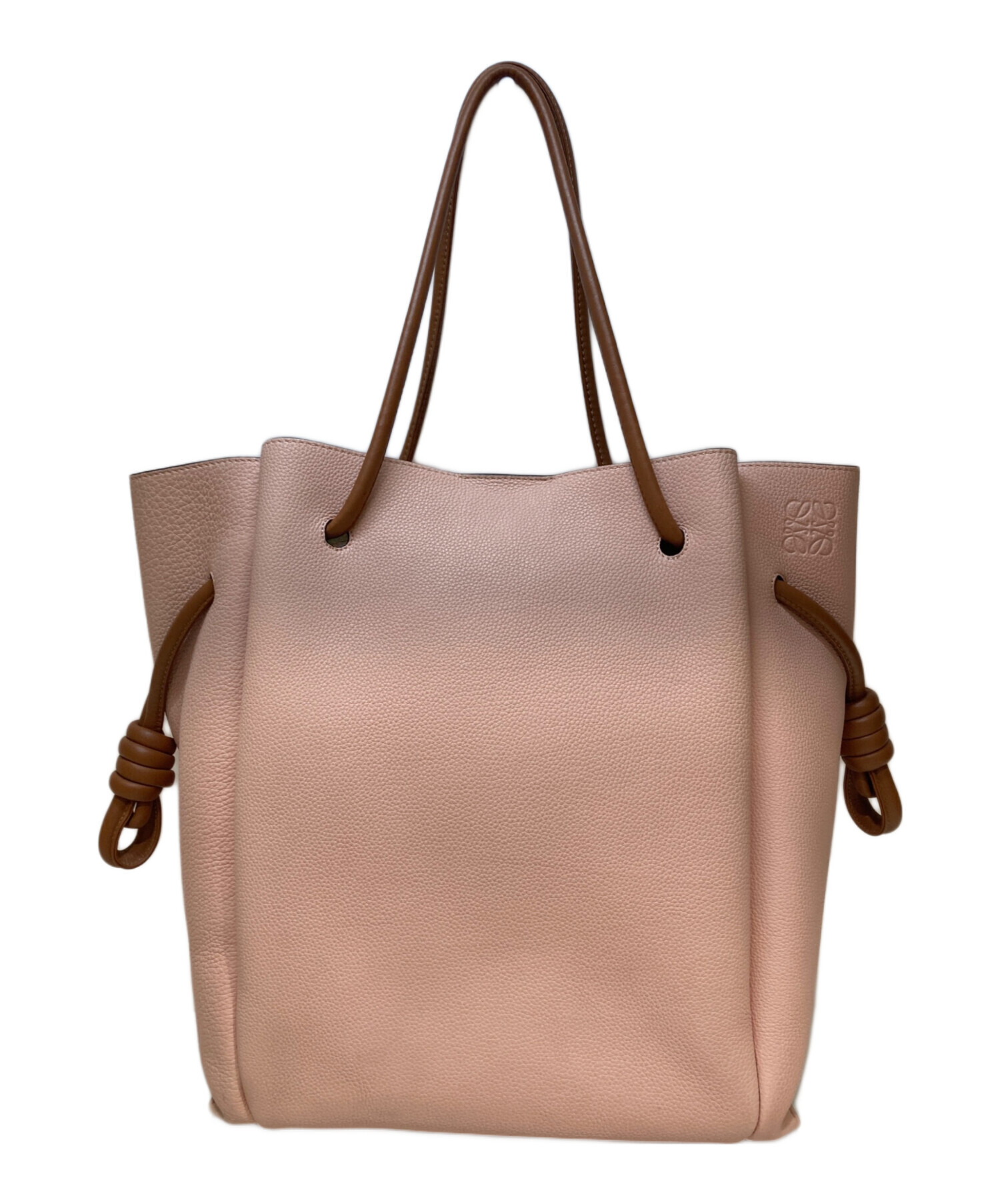 中古・古着通販】LOEWE (ロエベ) フラメンコノットハンドバッグ ピンク