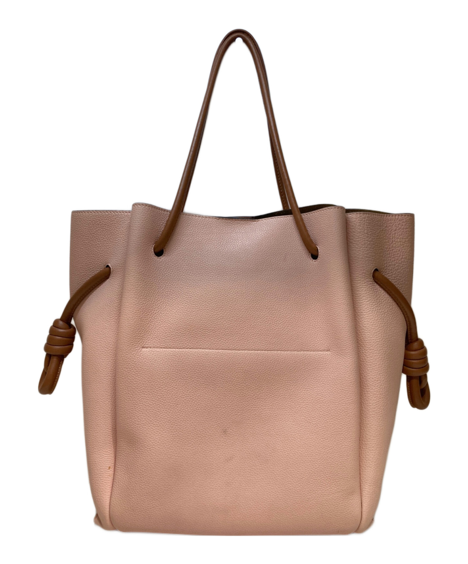 中古・古着通販】LOEWE (ロエベ) フラメンコノットハンドバッグ ピンク 