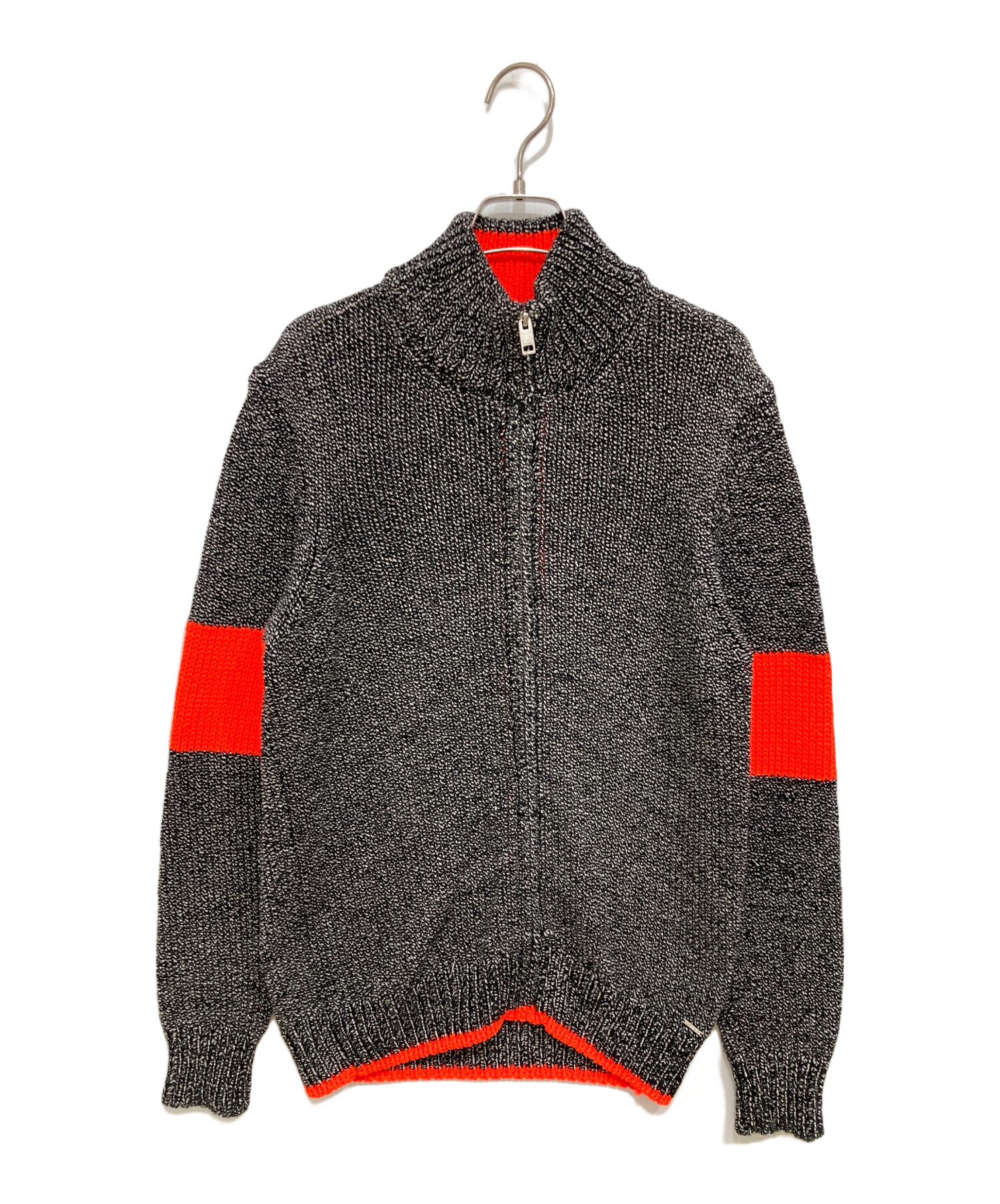 中古・古着通販】DIESEL (ディーゼル) フルジップニット グレー 中古・古着通販】DIESEL (ディーゼル) フルジップニット グレー