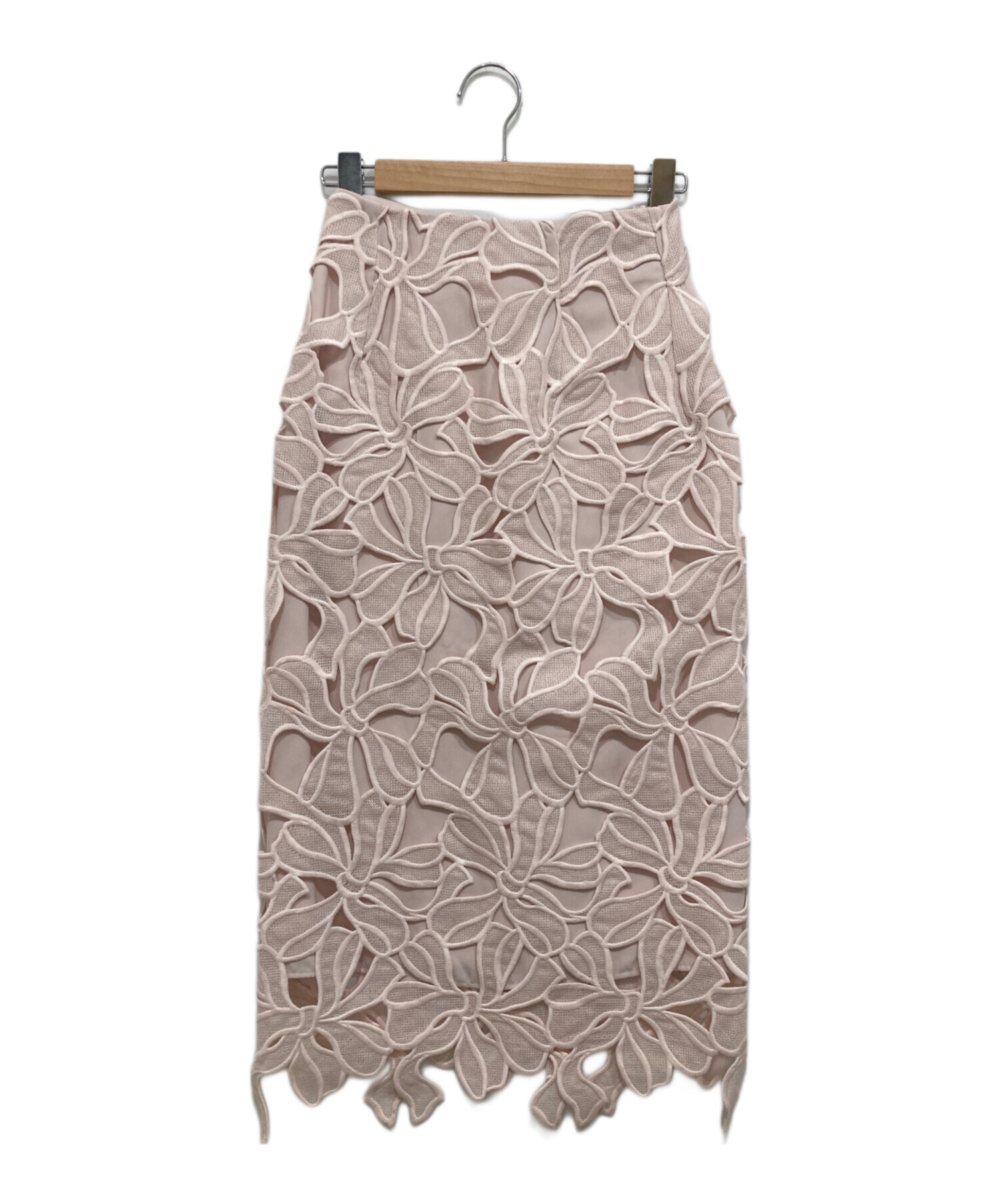 中古・古着通販】CELFORD (セルフォード) リボンレーススカート ピンク