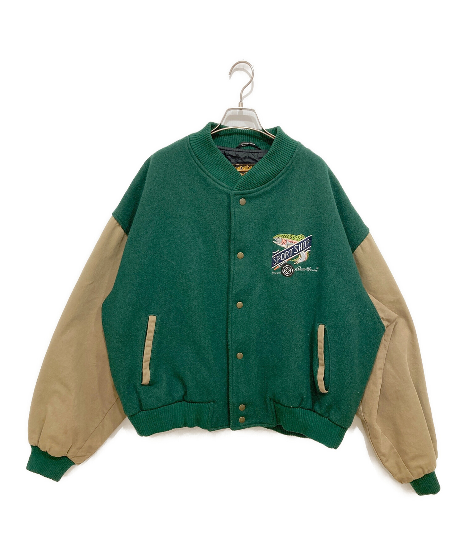 中古・古着通販】Eddie Bauer (エディーバウアー) スタジャン グリーン 