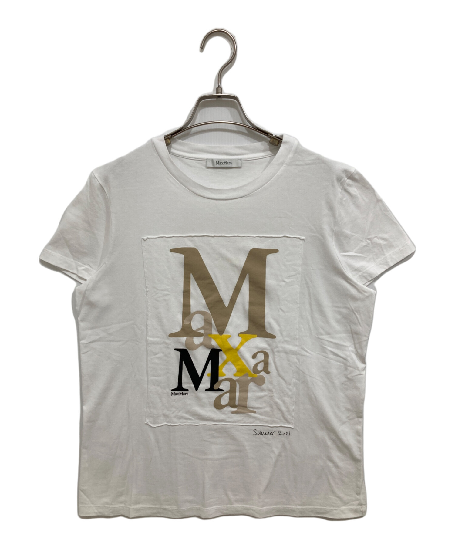 Max Mara マックスマーラ ロゴプリントTシャツ 中古・古着通販】MaxMara (マックスマーラ) レタリングプリントT