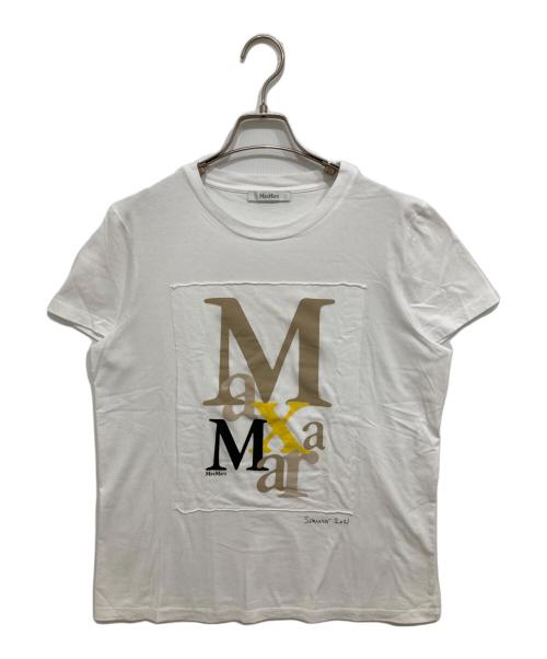 美品 Max Mara マックスマーラ ロゴプリント Tシャツ サイズS ブラック レディース 古着 中古 USED Max Mara（マックスマーラ） 美品 ロゴプリント Tシャツ サイズS