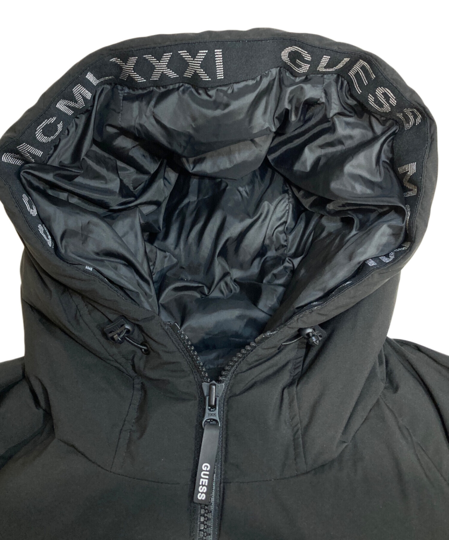 中古・古着通販】GUESS (ゲス) ダウンコート ブラック サイズ:XL 