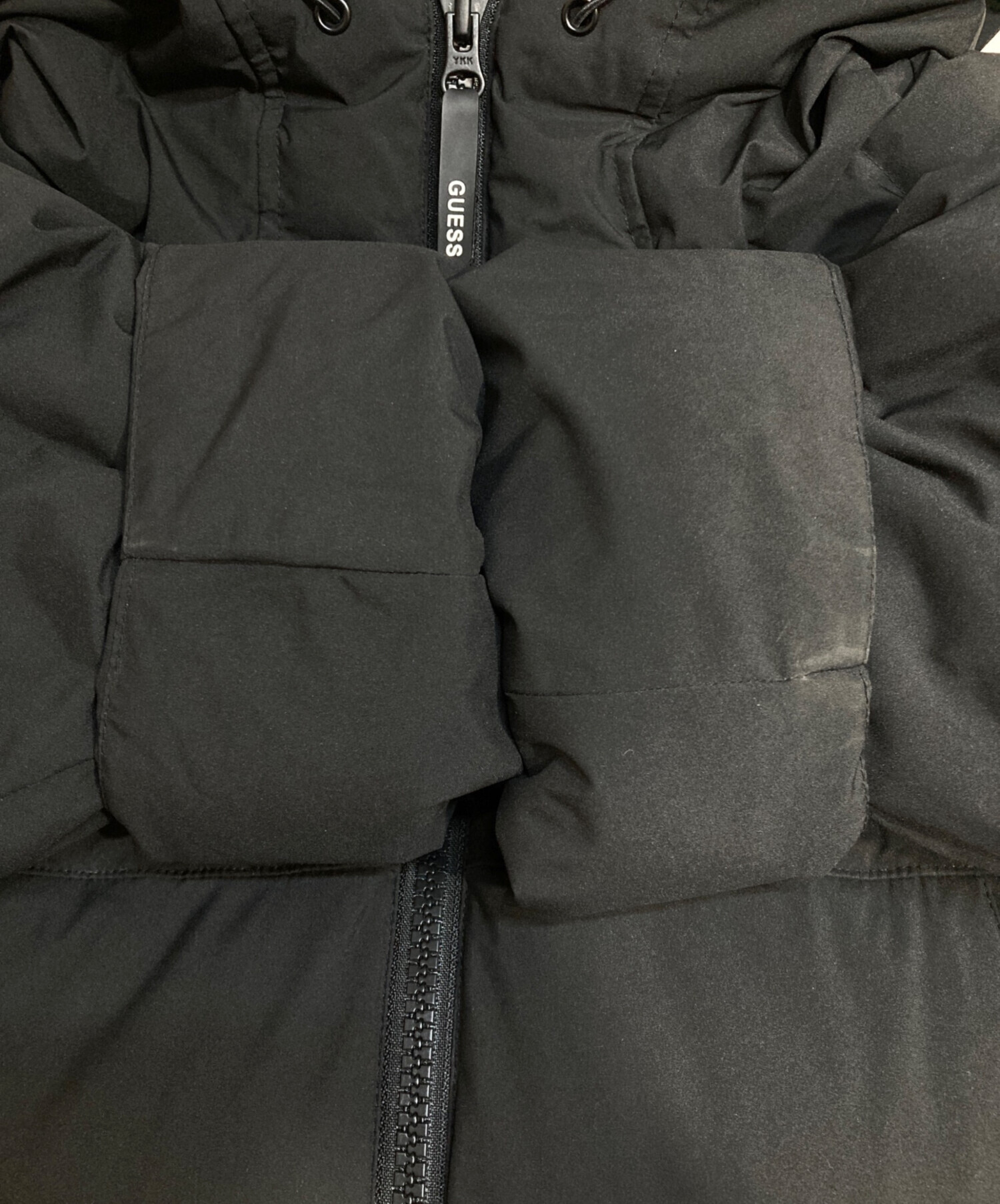 中古・古着通販】GUESS (ゲス) ダウンコート ブラック サイズ:XL 