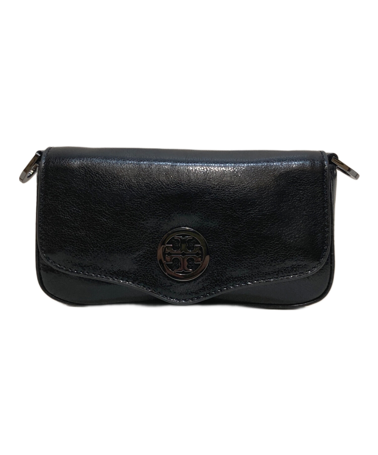 トリーバーチ Tory Burch ショルダーバッグ レザー ブラック レディース 送料無料【中古】 r10699a 中古・古着通販】TORY BURCH (トリーバーチ) レザーショルダーバッグ