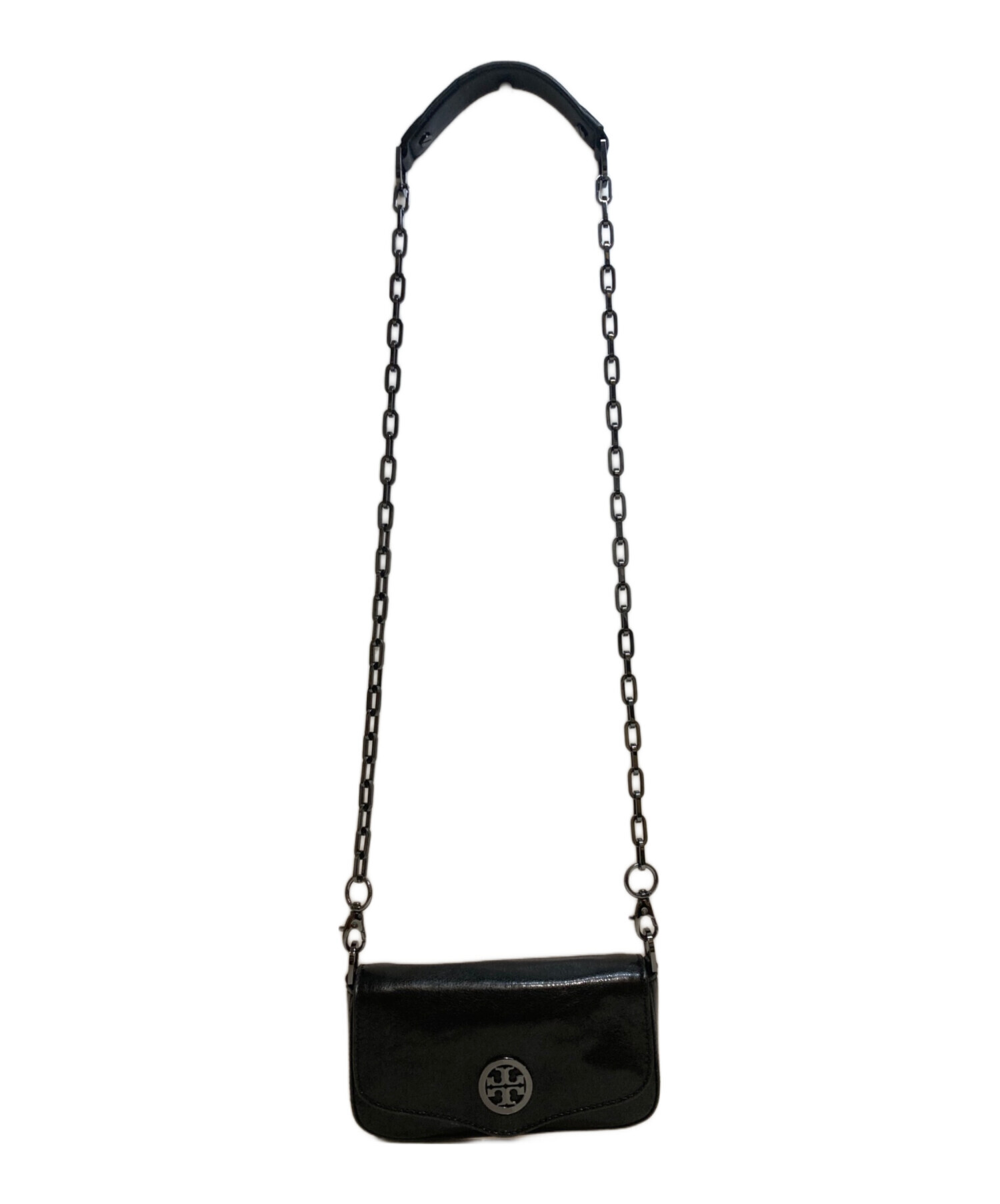 トリーバーチ Tory Burch ショルダーバッグ レザー ブラック レディース 送料無料【中古】 r10699a 中古・古着通販】TORY BURCH (トリーバーチ) レザーショルダーバッグ