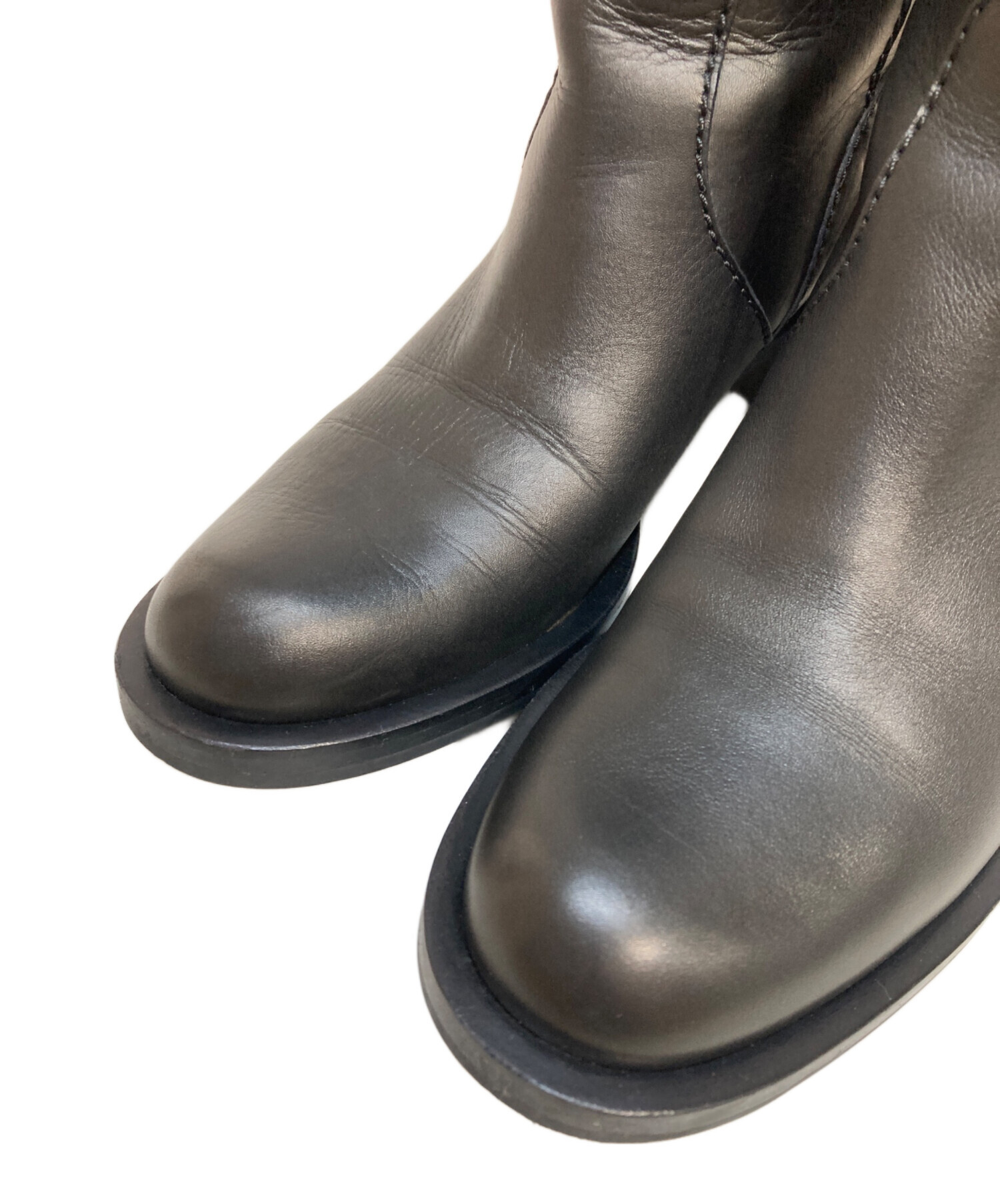 中古・古着通販】GUCCI (グッチ) GGマーモントロングブーツ ブラック