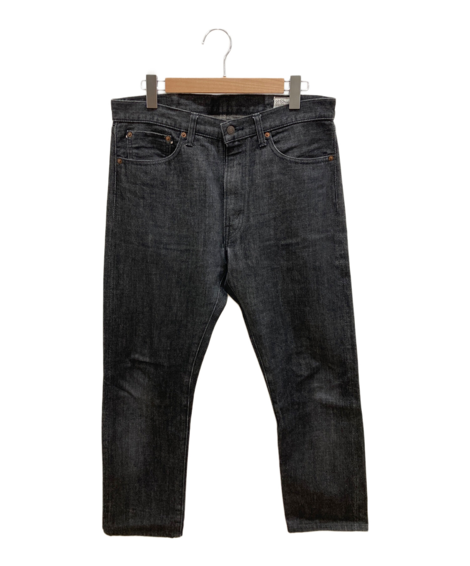 中古・古着通販】orSlow (オアスロウ) 107デニムパンツ ブラック 