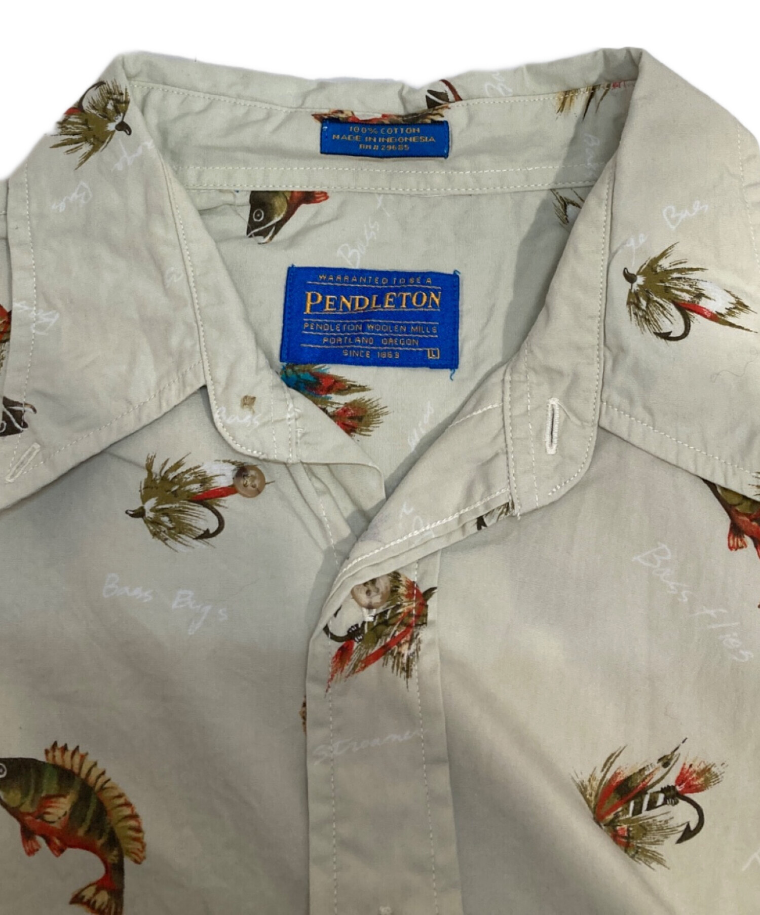 中古・古着通販】PENDLETON (ペンドルトン) フィッシング柄半袖シャツ 