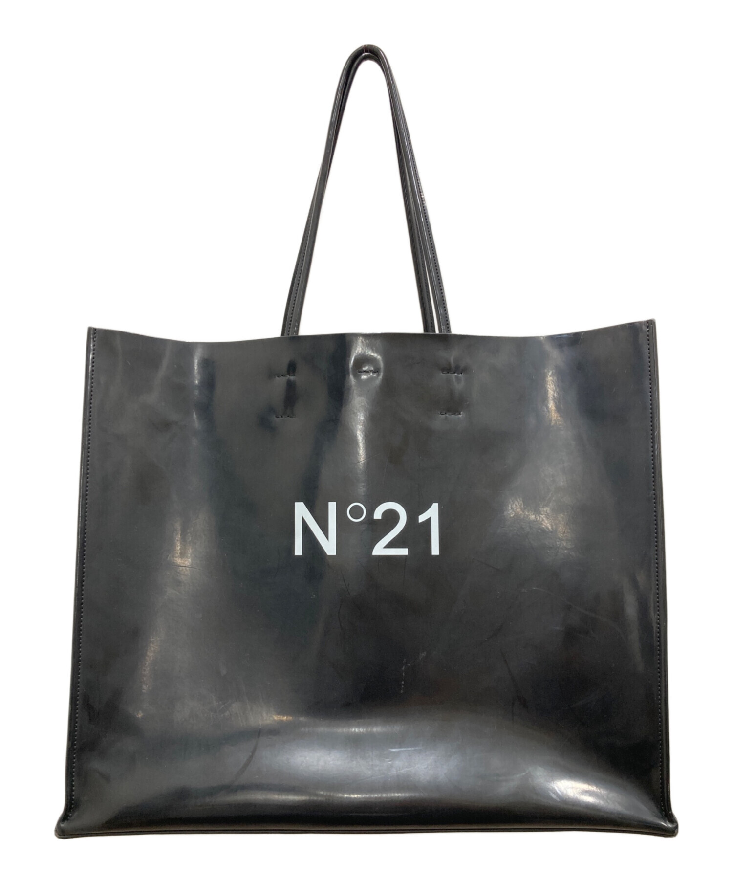 美品✨ N°21 ヌメロ ヴェントゥーノ ブラック トートバッグ N°21 （ヌメロヴェントゥーノ）ブラックトートバッグ