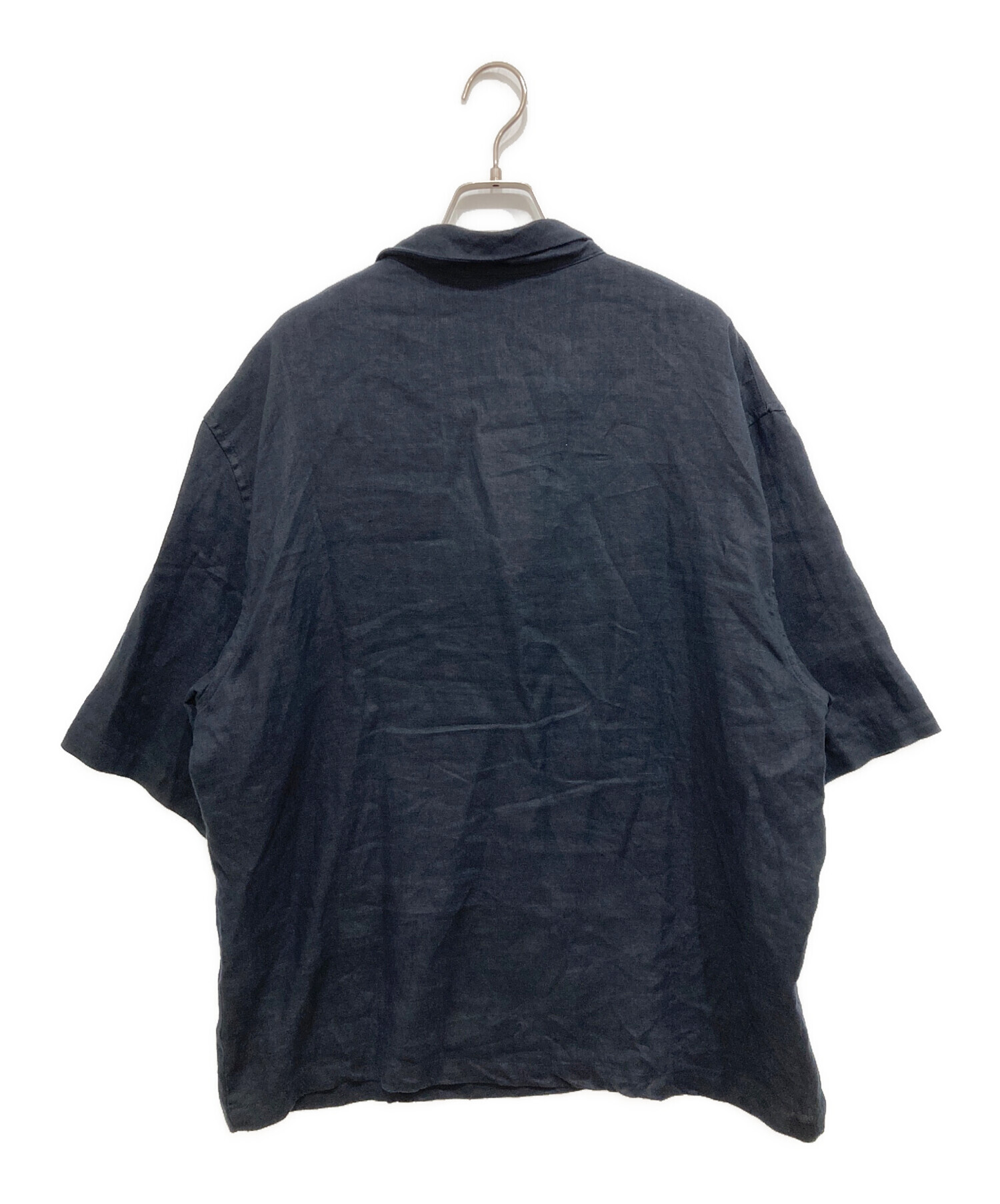 中古・古着通販】COS (コス) スキッパーリネンシャツ ネイビー サイズ 