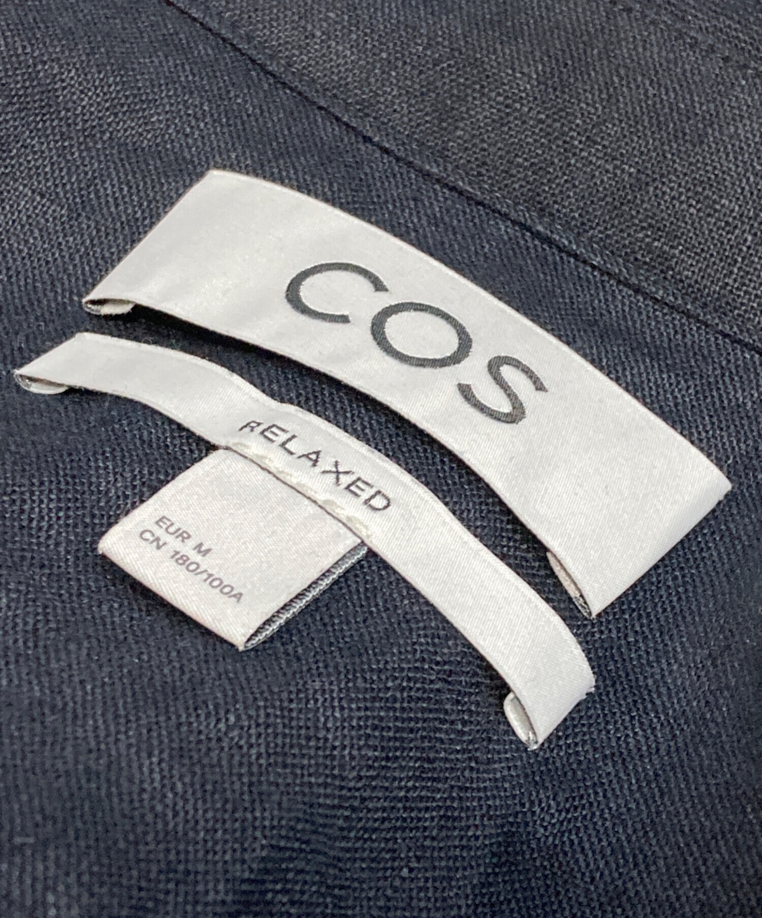 中古・古着通販】COS (コス) スキッパーリネンシャツ ネイビー サイズ 