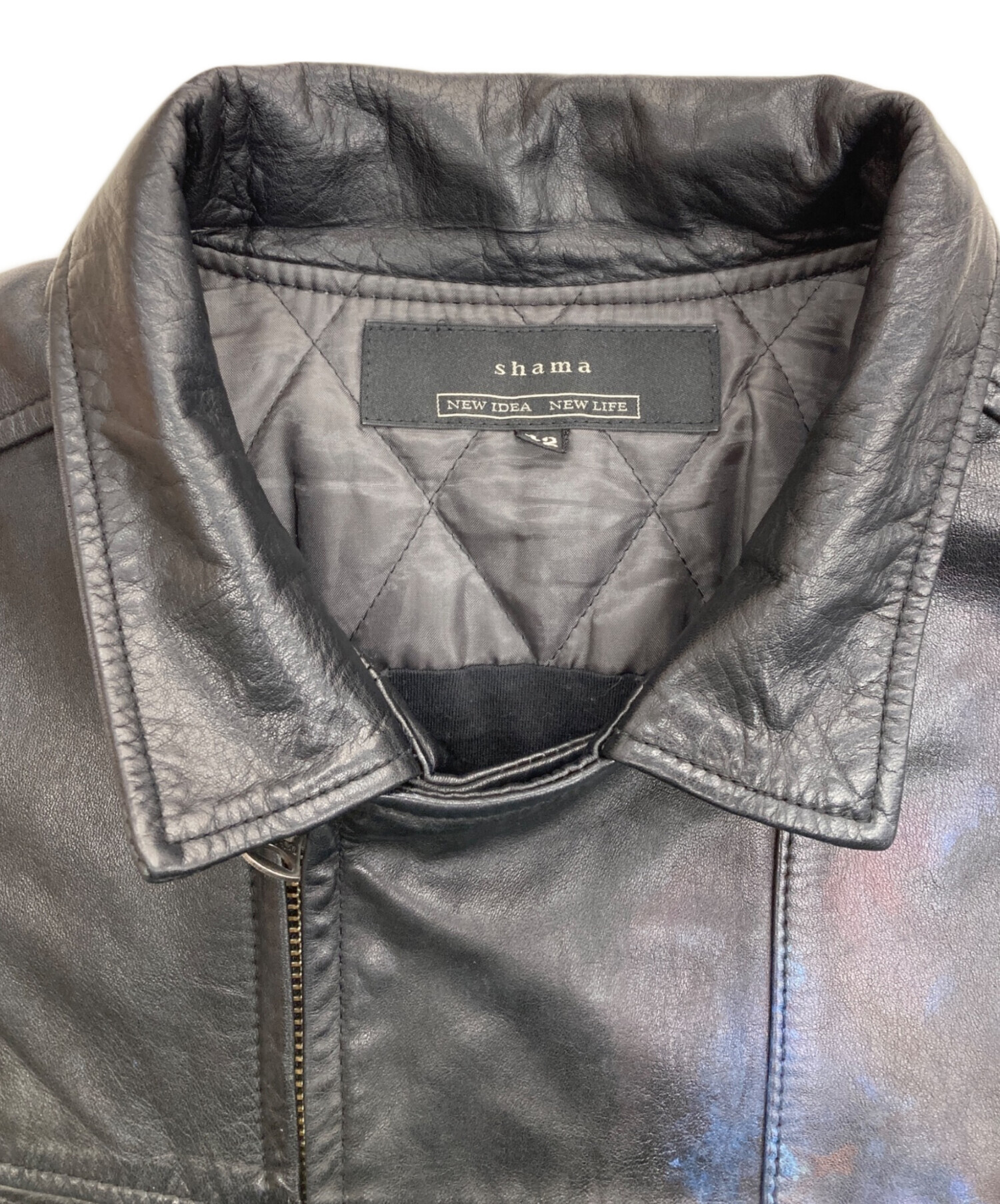 中古・古着通販】Shama (シャマ) レザーライダースジャケット 中古・古着通販】Shama (シャマ) レザーライダースジャケット