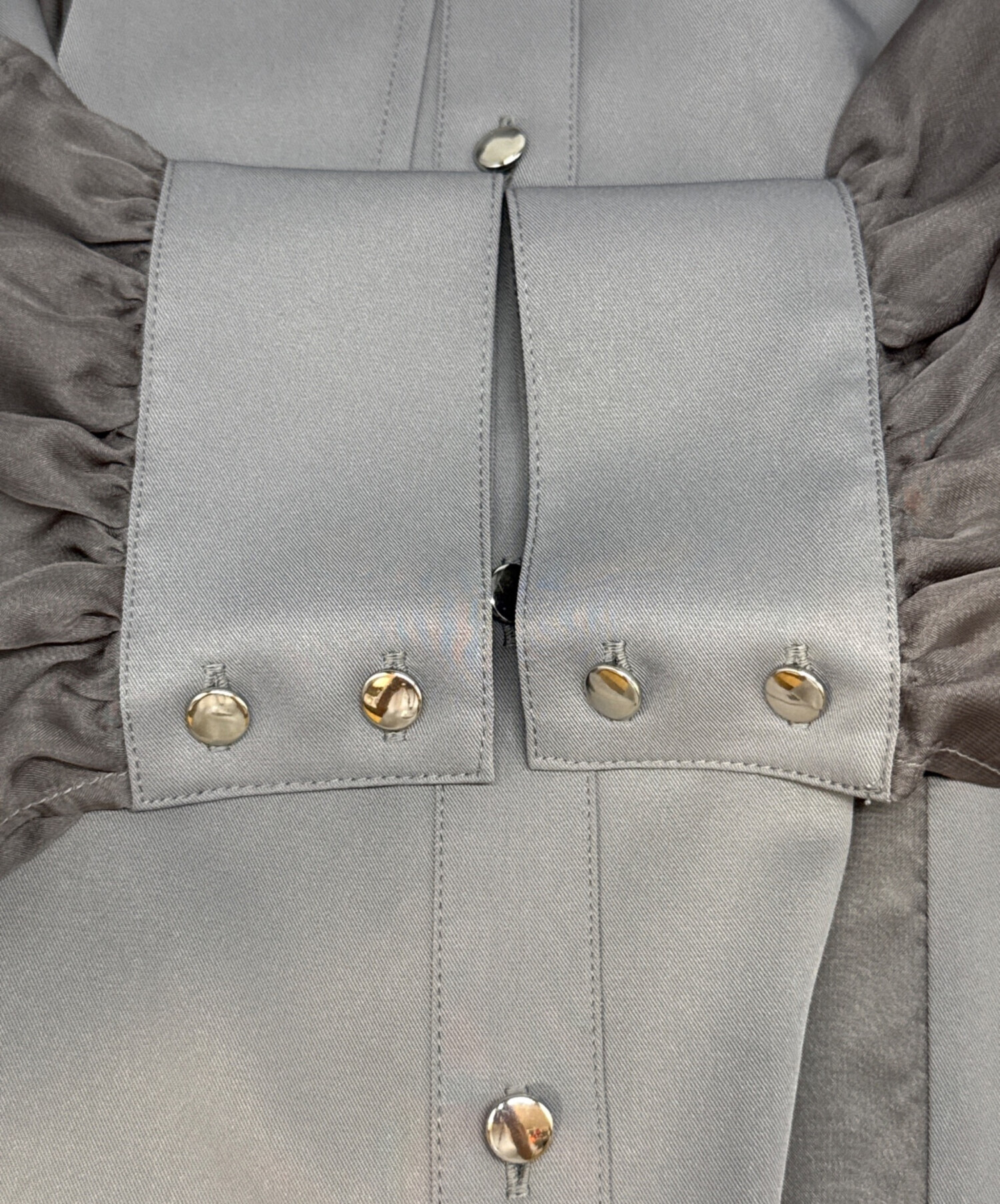 中古・古着通販】HARE (ハレ) シアーキリカエプリーツシャツ グレー 