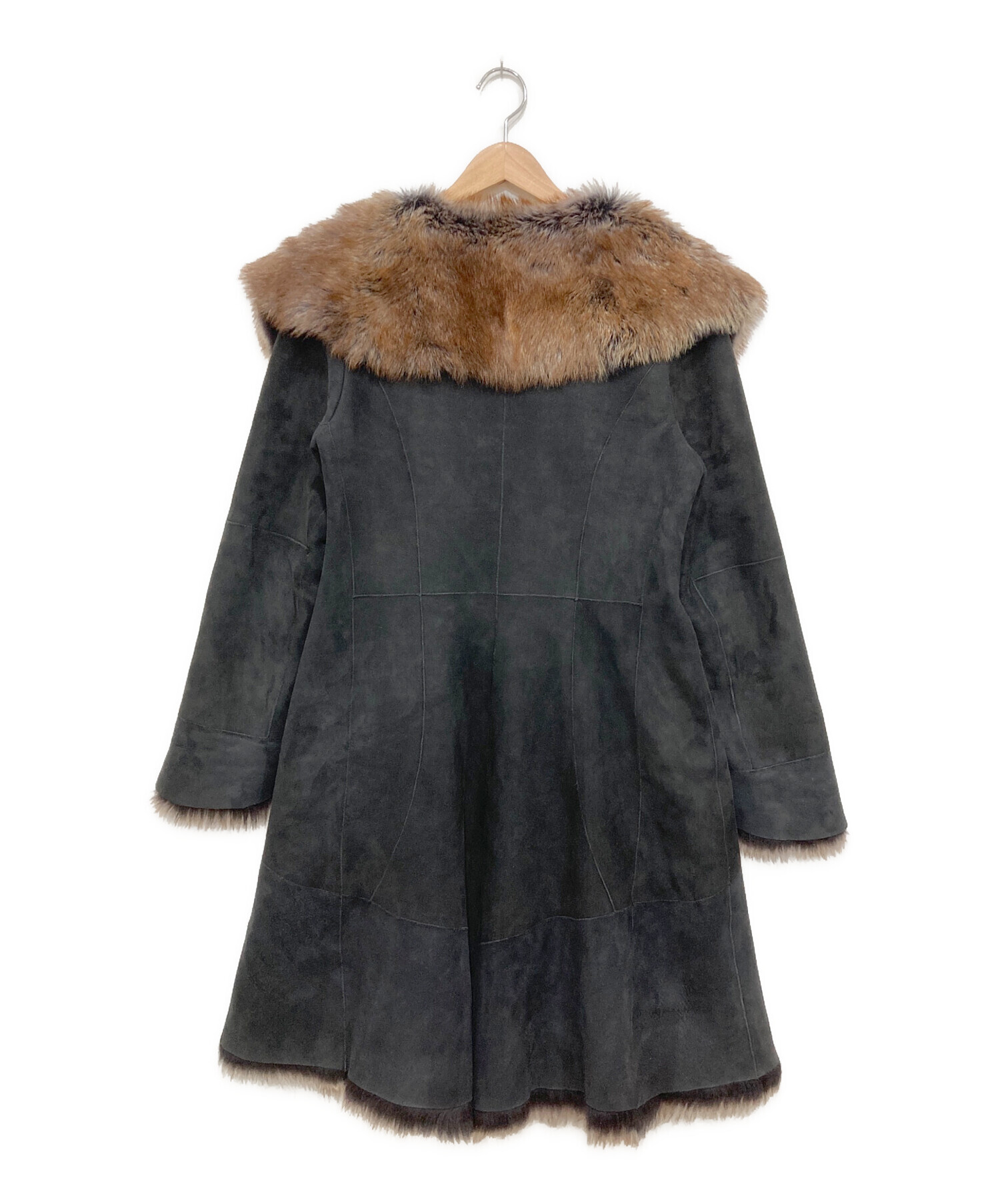 中古・古着通販】MERION (メリオン) ムートンコート ブラック サイズ:9