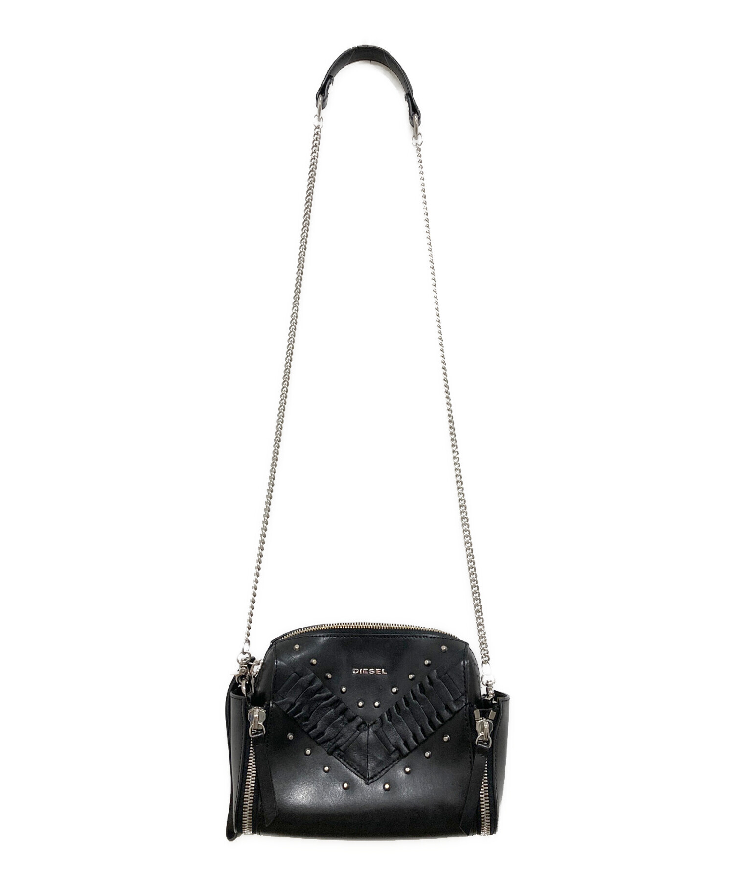中古・古着通販】DIESEL (ディーゼル) スタッズ×レザーチェーン