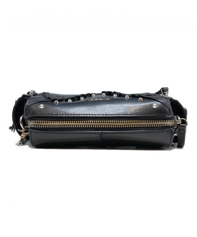 美品 ディーゼル DIESEL ショルダーバッグ 牛革 レザー スタッズ 本革 DIESEL ディーゼル スタッズ ショルダーバッグ 肩がけ レザー