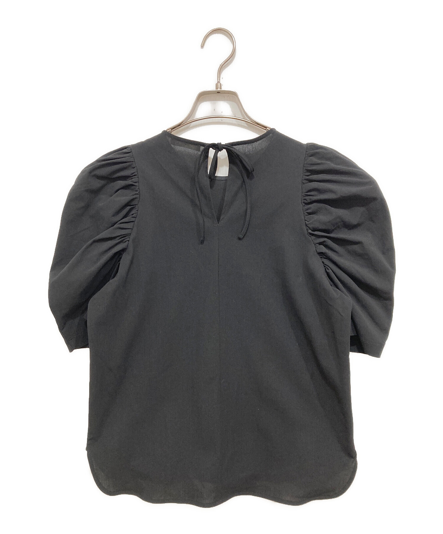 中古・古着通販】YORI (ヨリ) ドライパフブラウス ブラック サイズ 