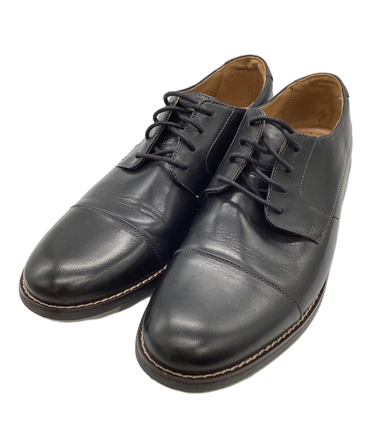 中古・古着通販】CLARKS (クラークス) レザーシューズ ブラック サイズ 