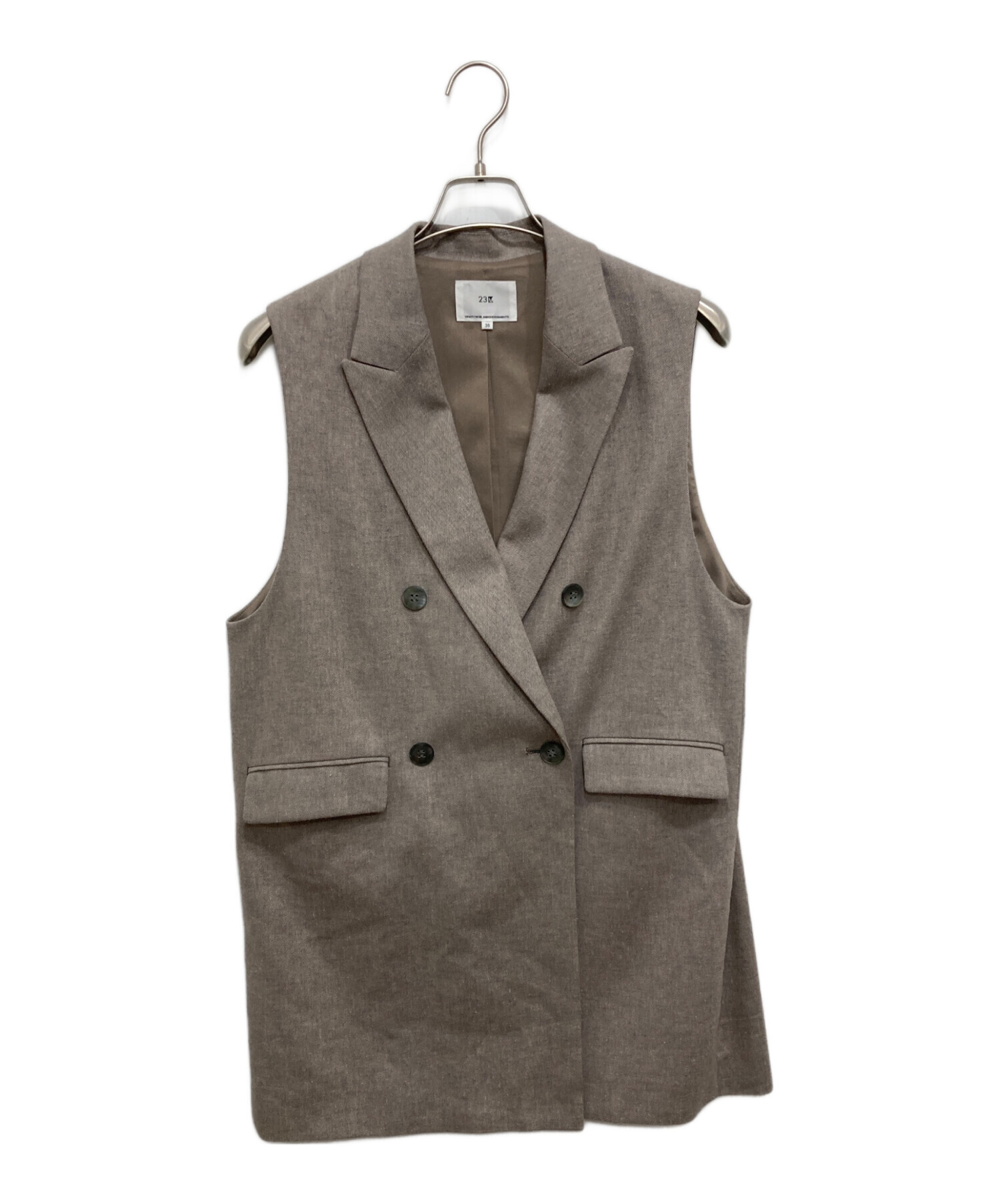 古着 中古・古着通販】23区 (ニジュウサンク) リネンミックスツイードジレ