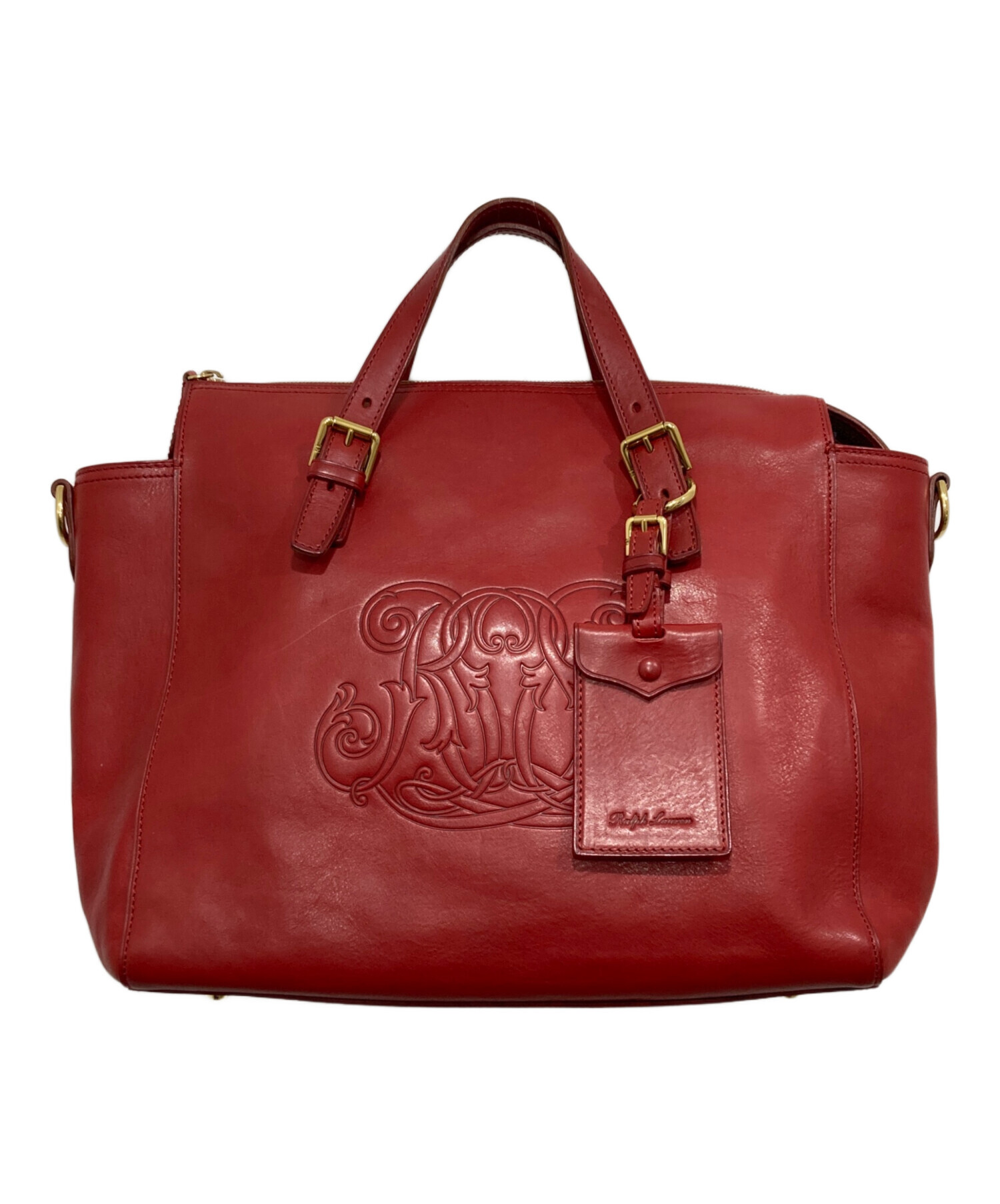 中古・古着通販】RALPH LAUREN (ラルフローレン) レザートートバッグ 